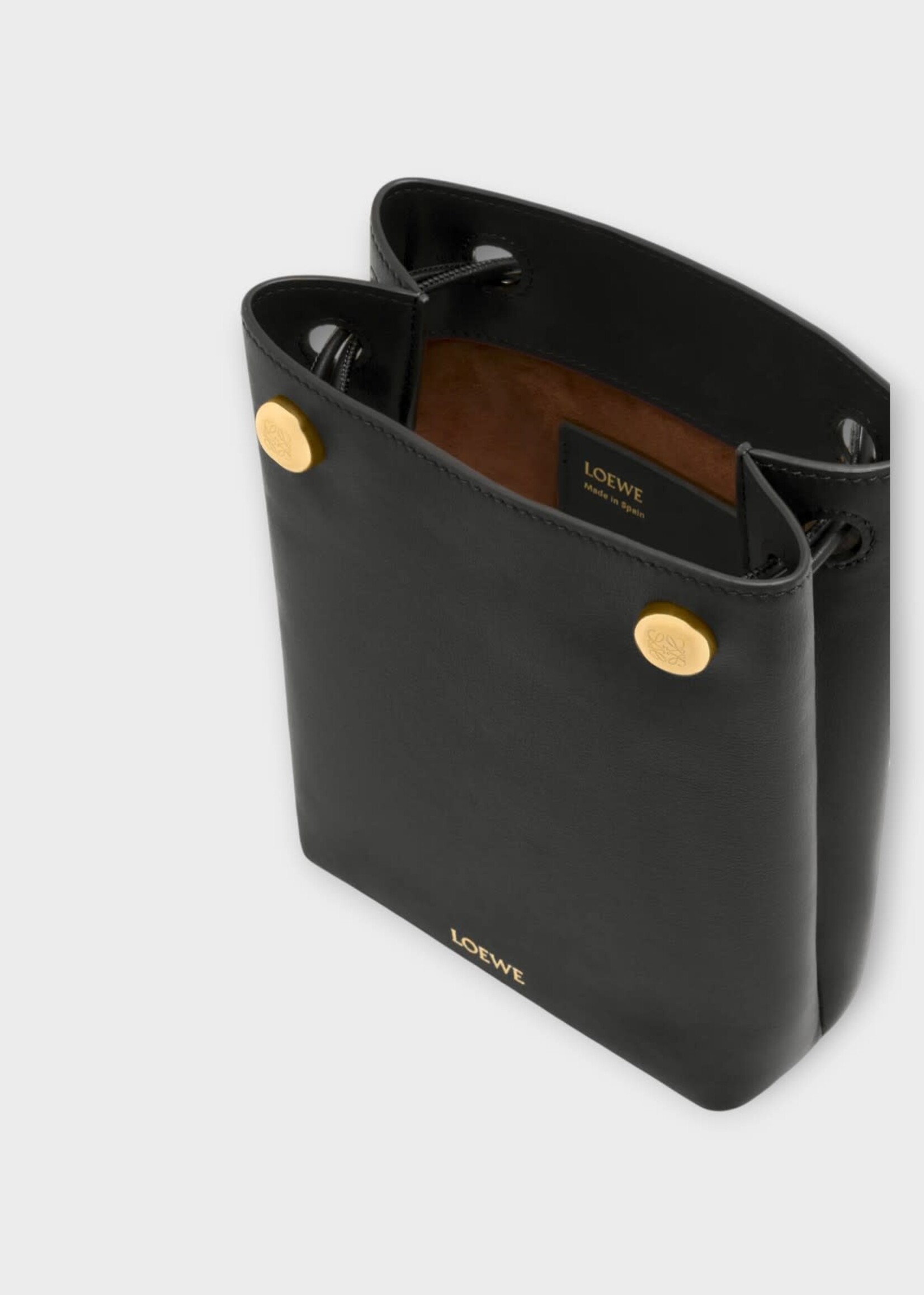 Loewe Loewe Bag, Black, Pebble Smooth Calf Pouch In Black w/ Shoulder Strap