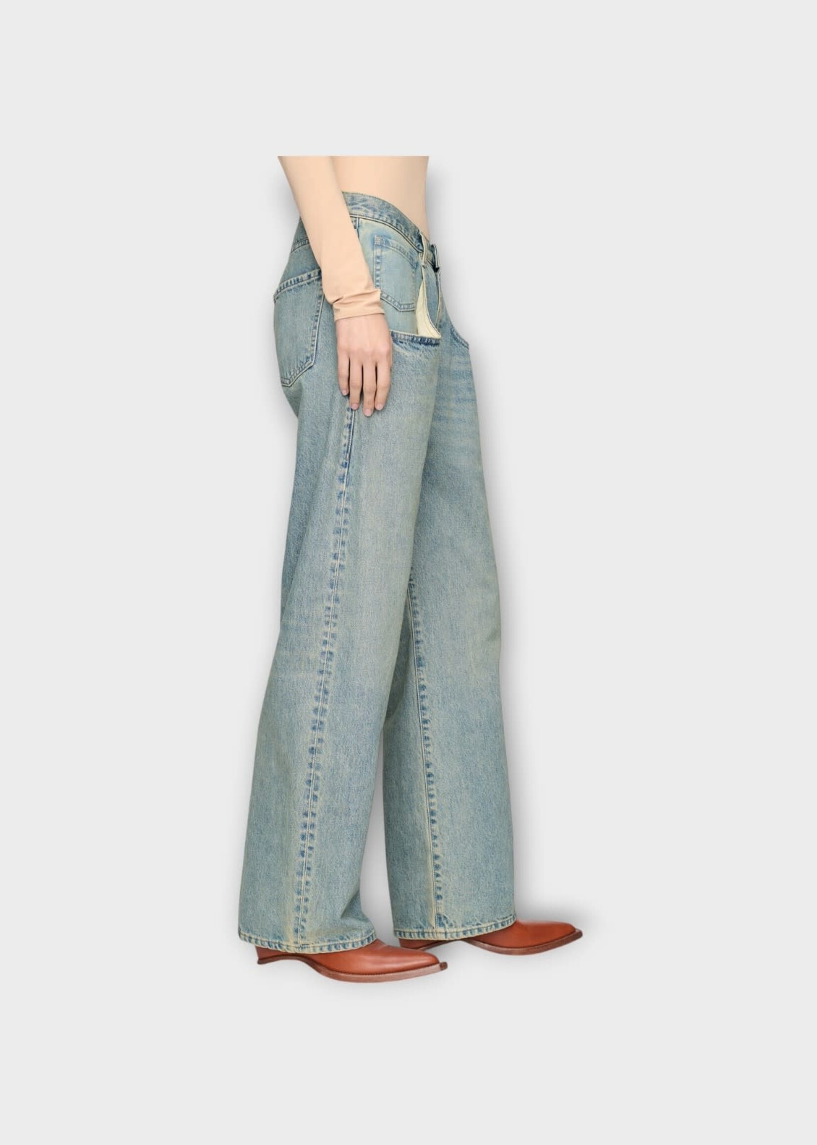 Maison Margiela Maison Margiela Jeans, Blue, 5 Pockets  Straight Leg Denim Pants In Ice Blue
