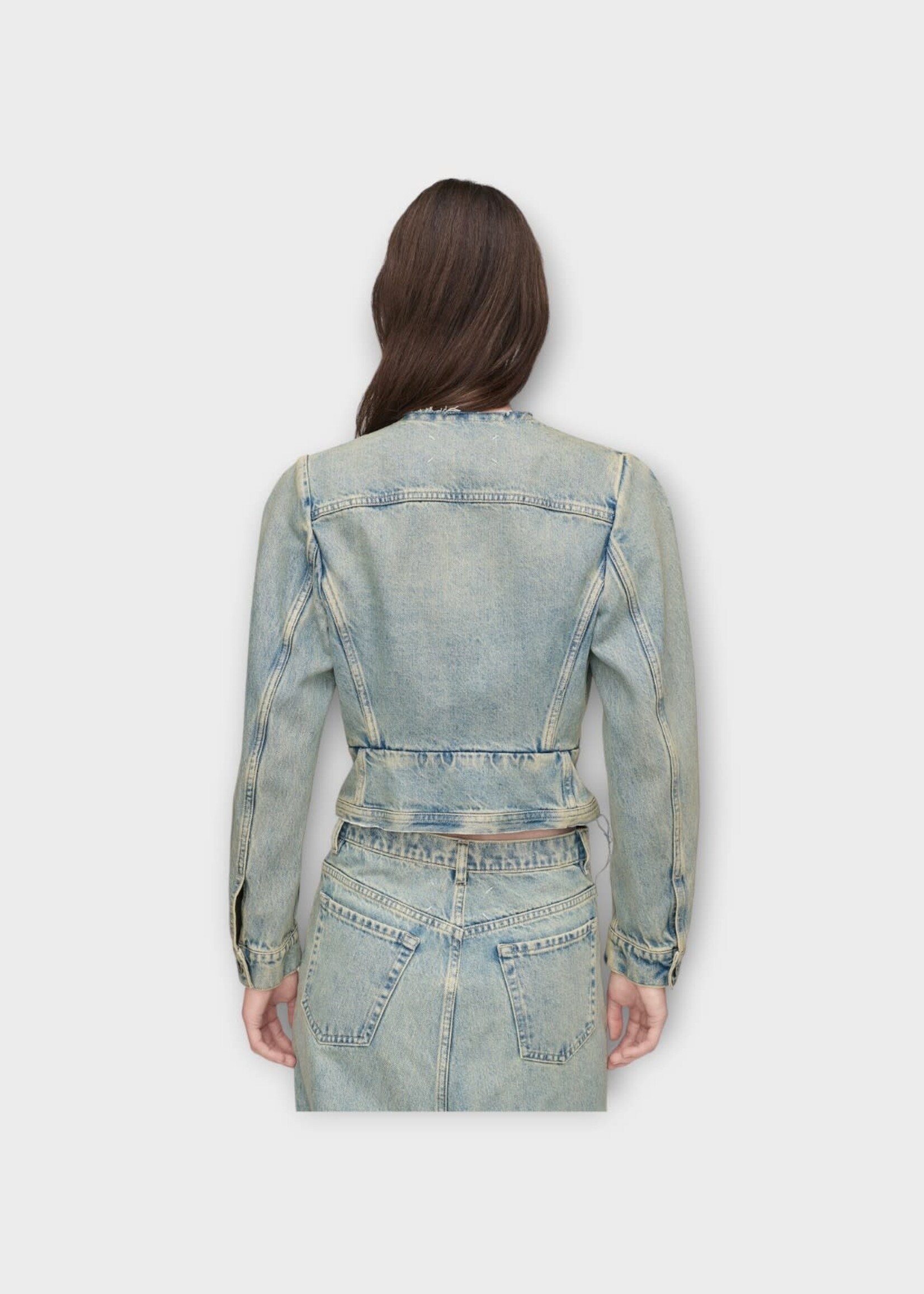 Maison Margiela Maison Margiela Jacket, Blue, Denim V-Neck Sports jacket In Ice Blue