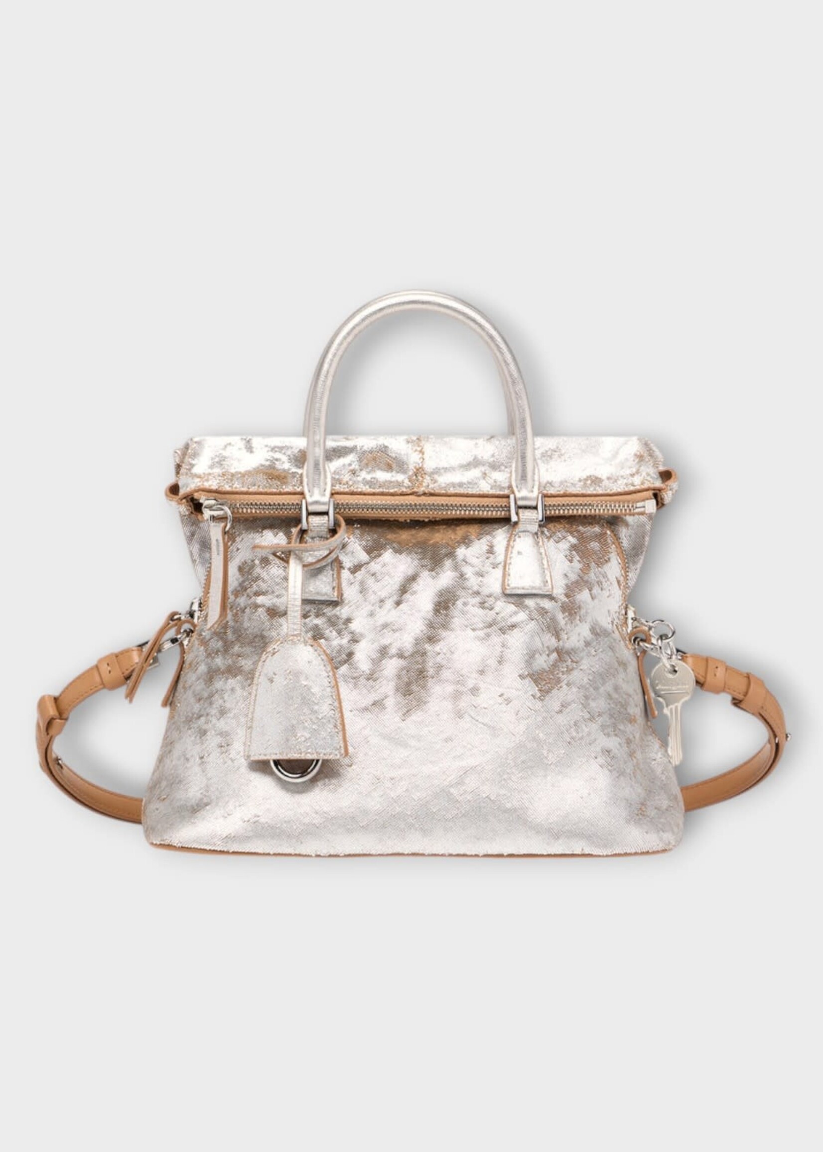 Maison Margiela Maison Margiela Bag, Silver, Soft 5Ac Mini Bag In Silver & Light Brown