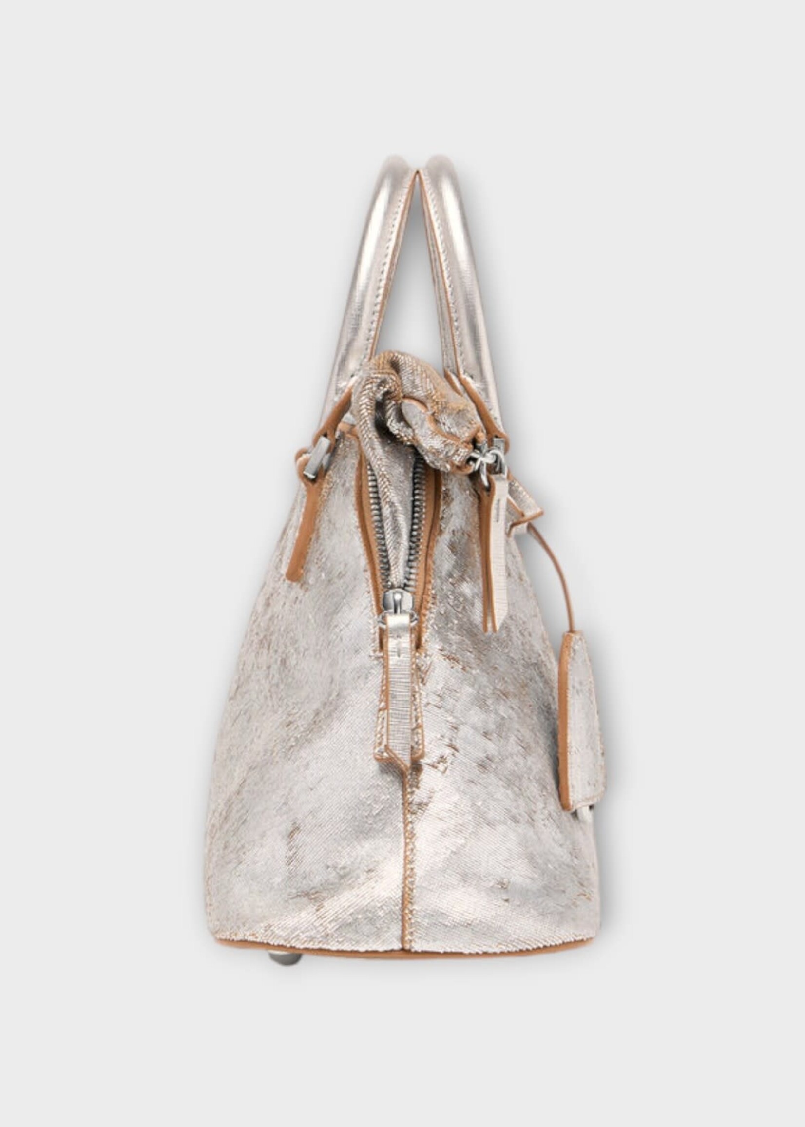 Maison Margiela Maison Margiela Bag, Silver, Soft 5Ac Mini Bag In Silver & Light Brown