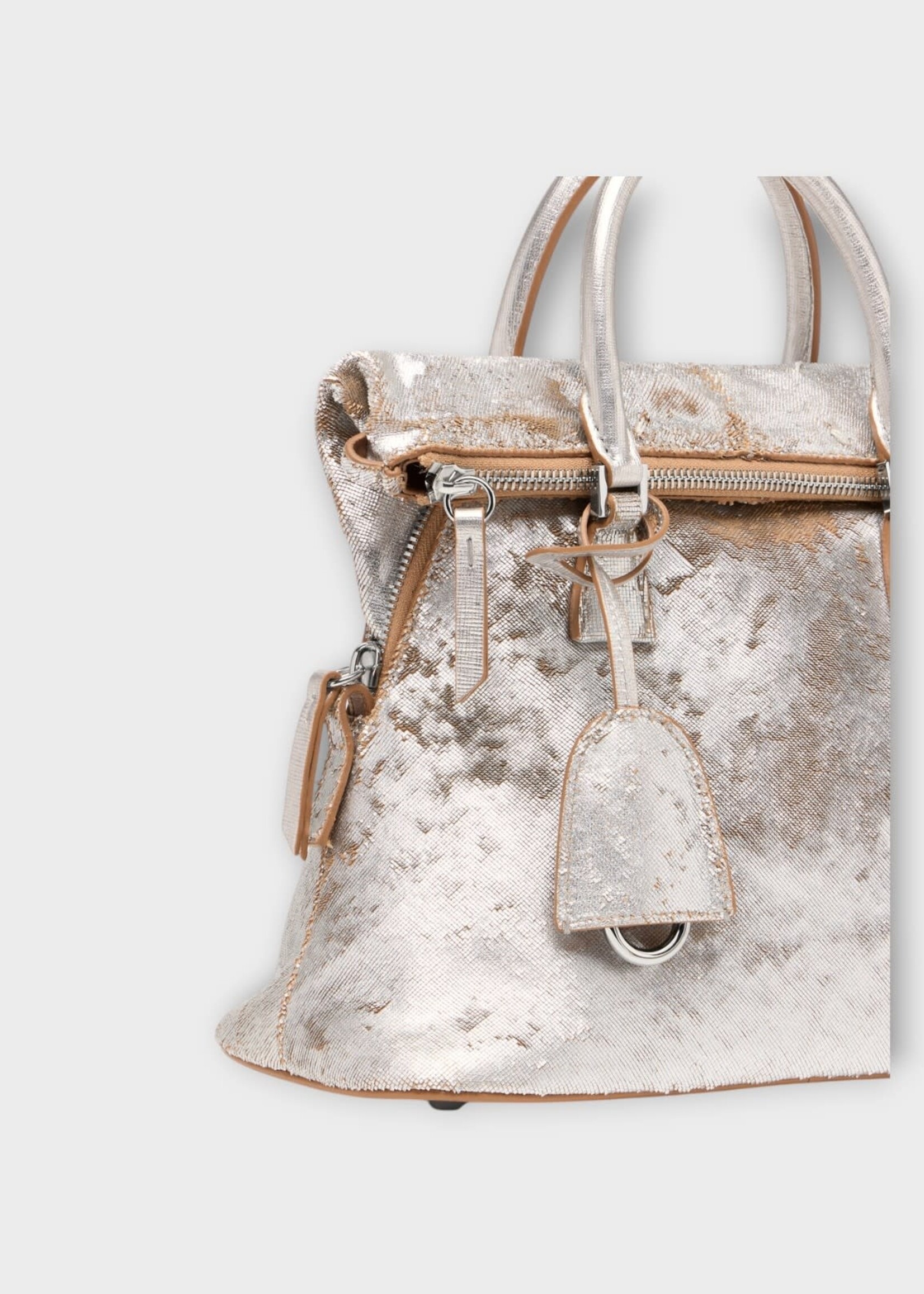 Maison Margiela Maison Margiela Bag, Silver, Soft 5Ac Mini Bag In Silver & Light Brown