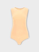Maison Margiela Maison Margiela Top, Beige, Crew Neck Sleeveless Bodysuit In Almond