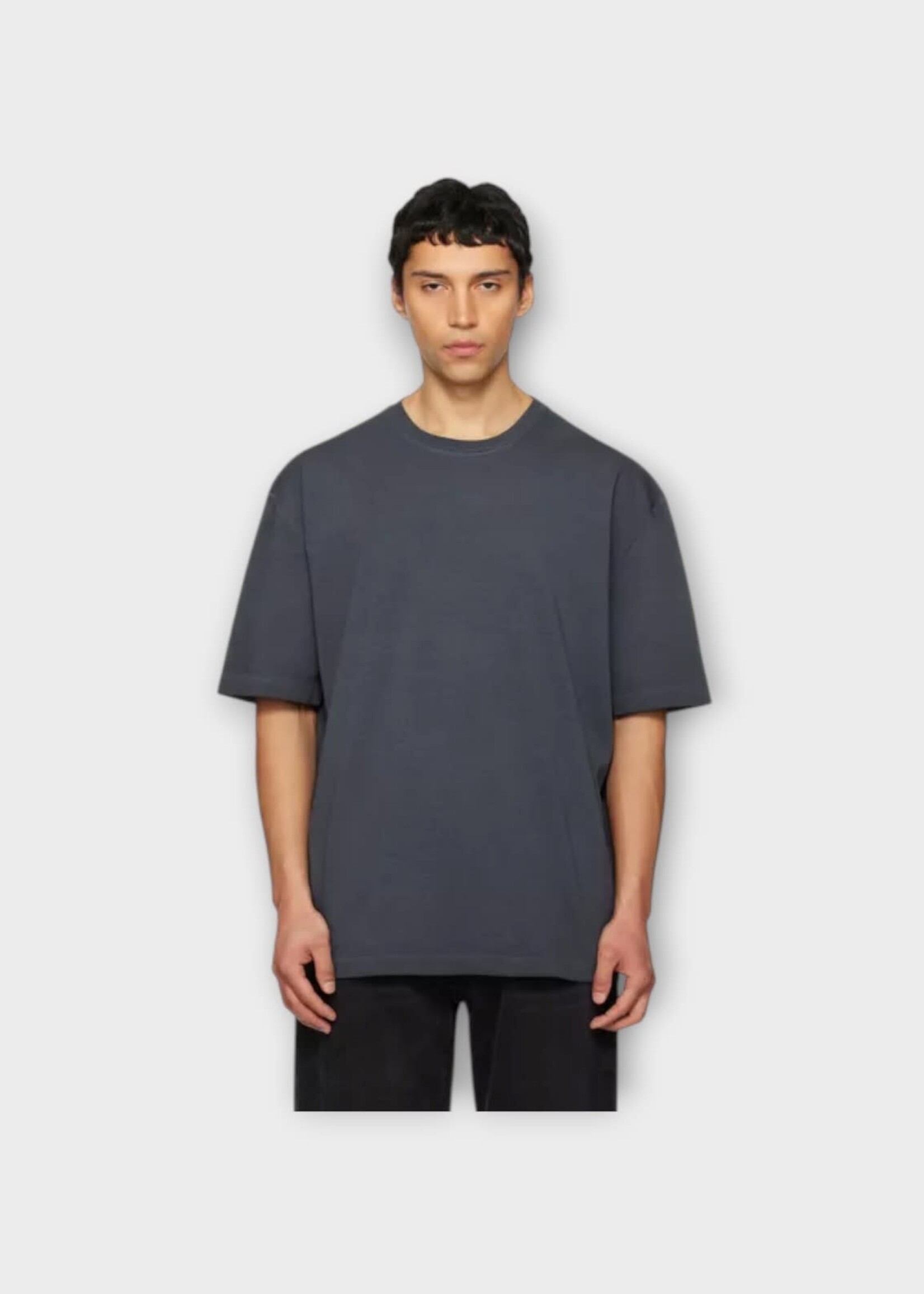 Maison Margiela Maison Margiela T-Shirt, Grey, Cotton Crew Neck Classic T-Shirt In Anthracite