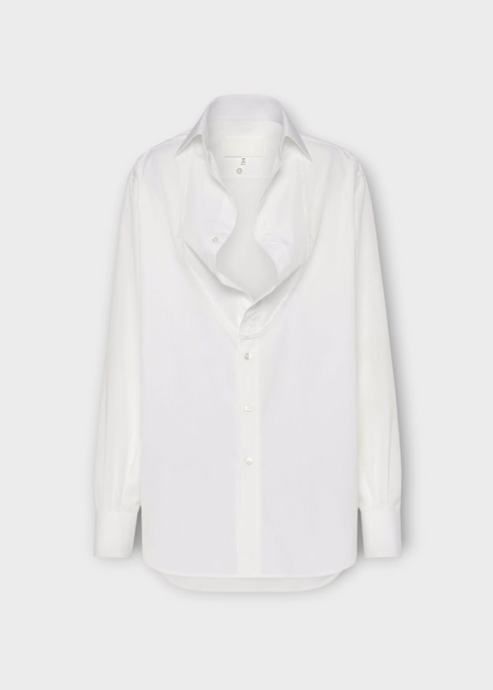 Maison Margiela Maison Margiela Shirt, White, Folded Collar Long Sleeve Shirt In White