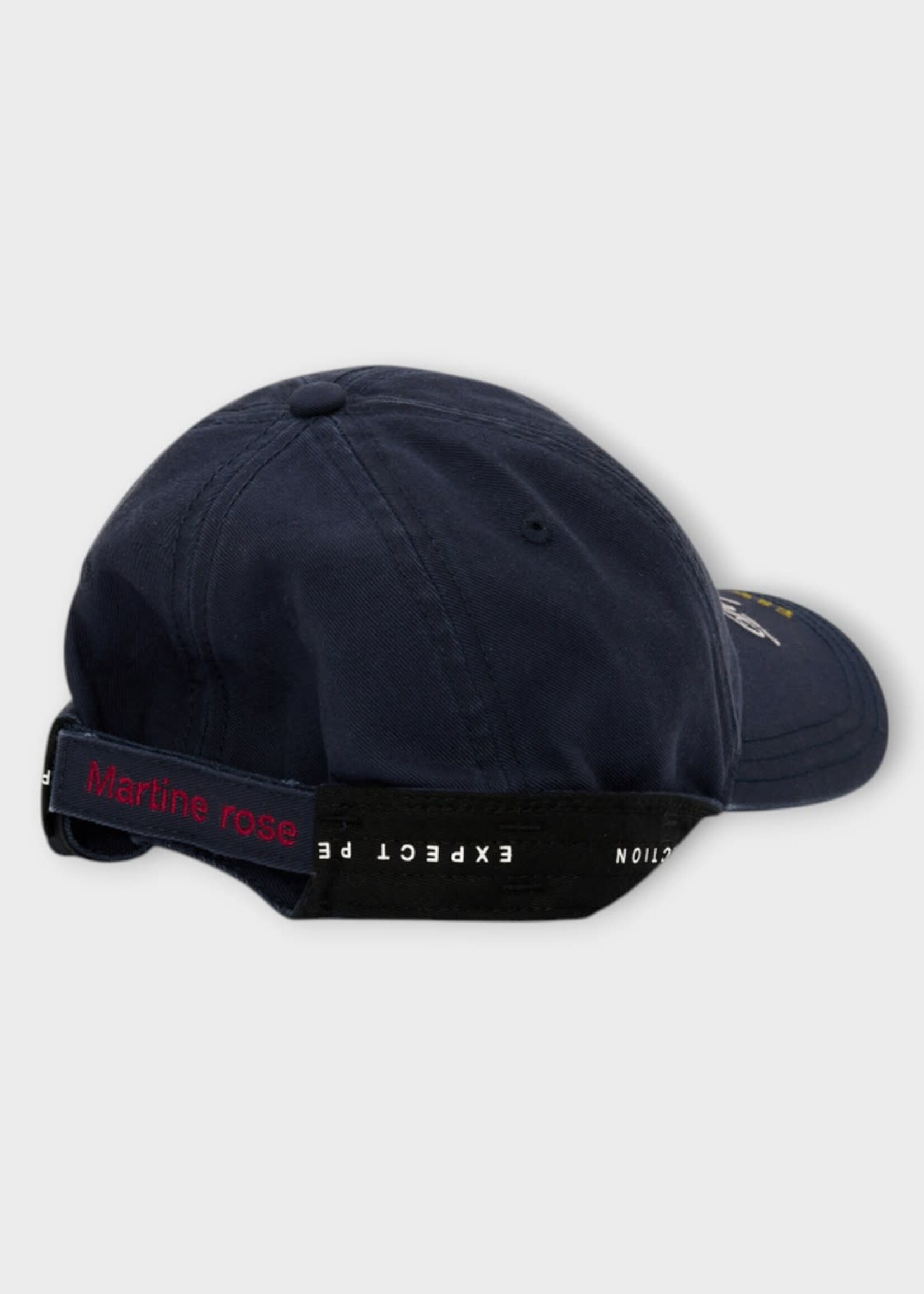 Martine Rose Martine Rose Hat, Navy, Roll Back Embroidered Cap In Blue Navy