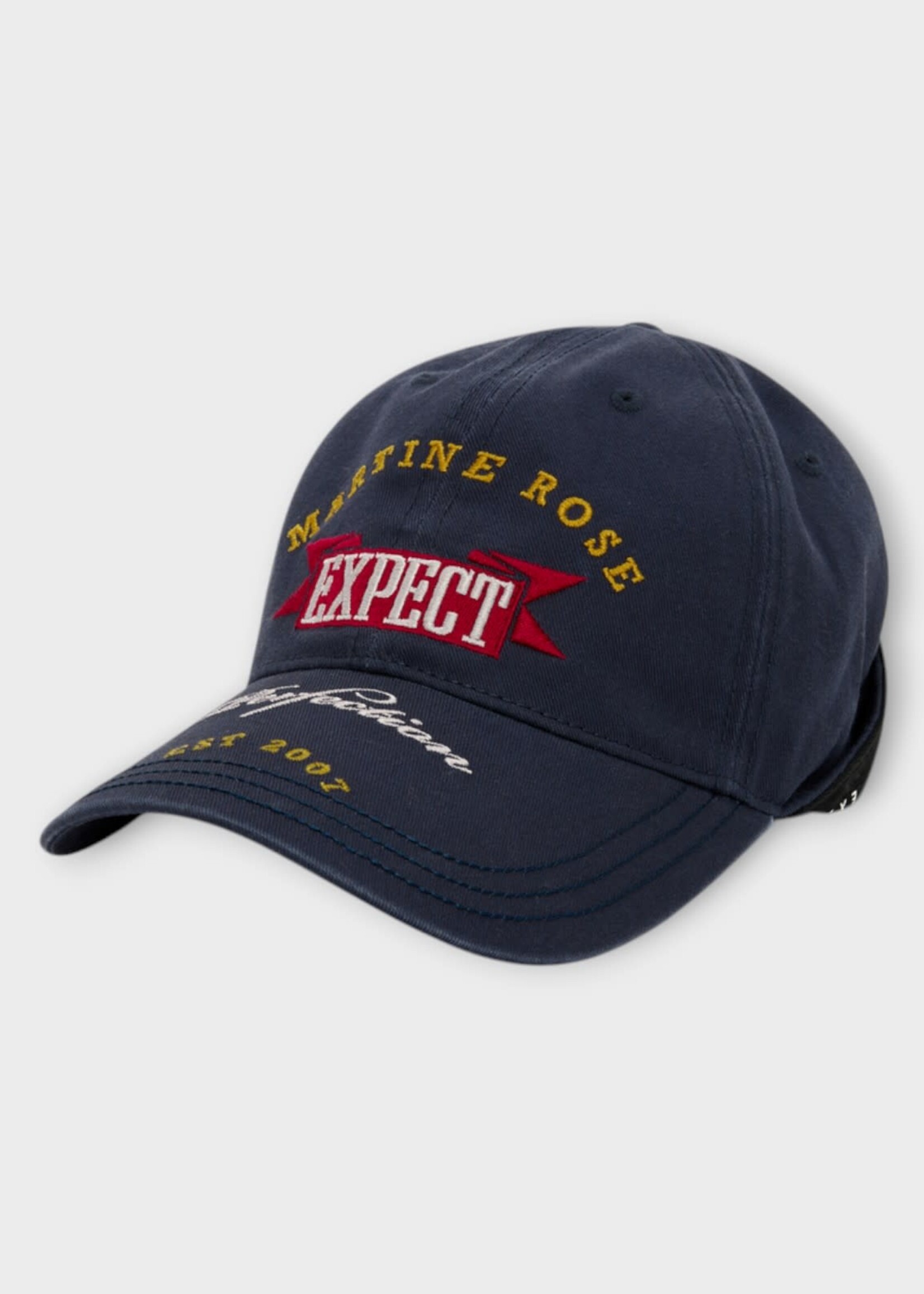 Martine Rose Martine Rose Hat, Navy, Roll Back Embroidered Cap In Blue Navy