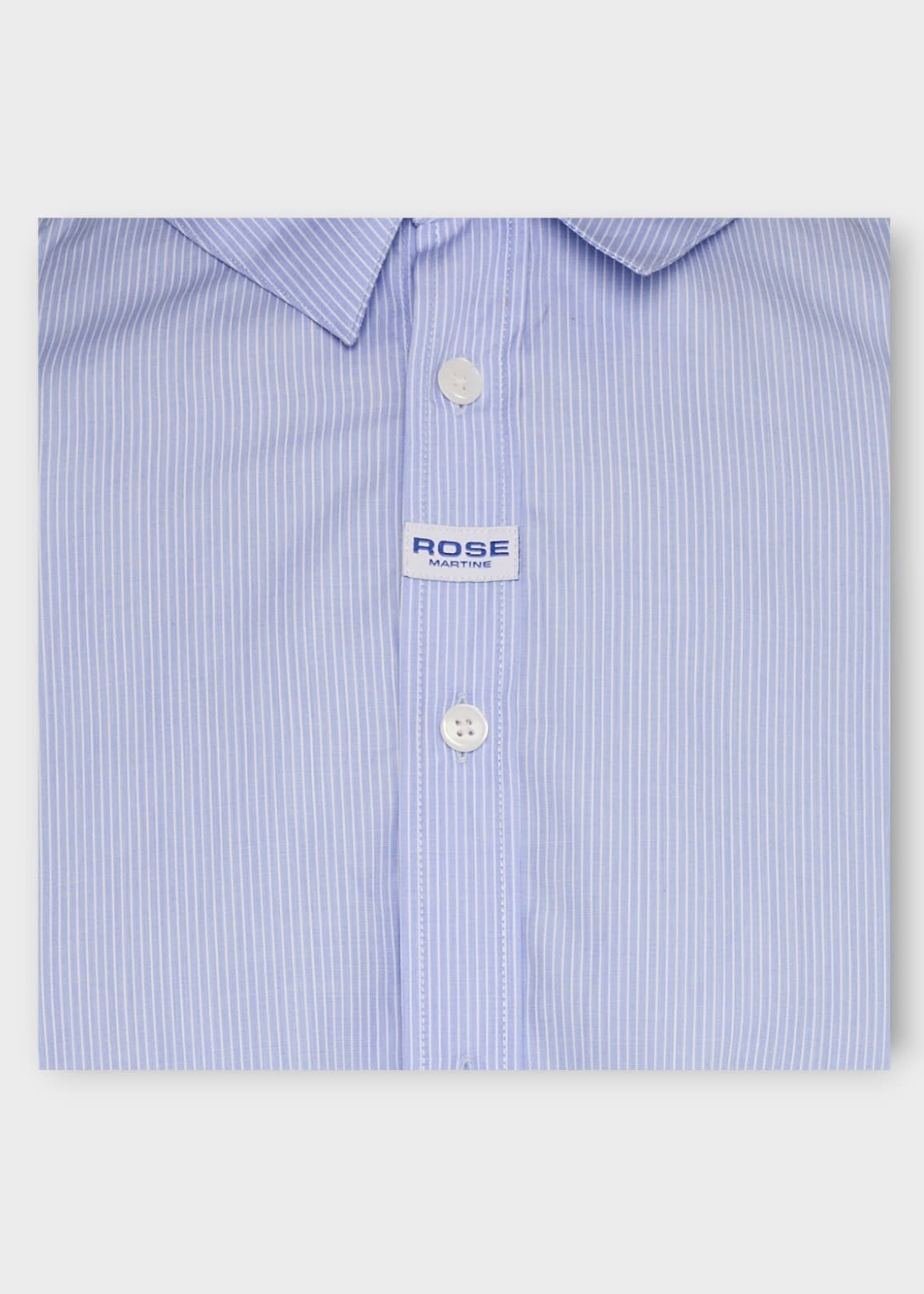 Martine Rose Martine Rose Shirt, White, Classic Shirt In Blue & White w/ Stripes