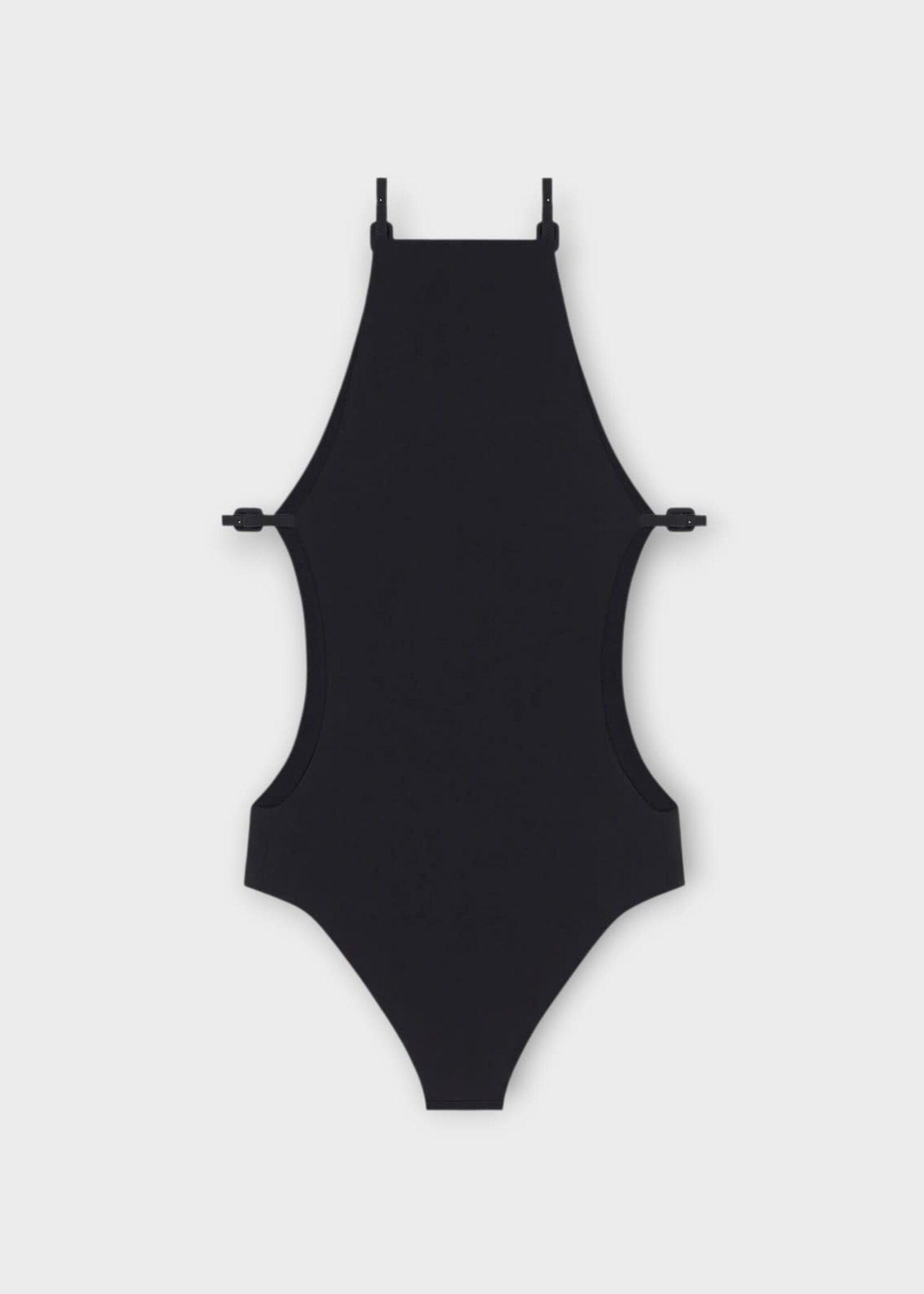 Courreges Courreges Swimwear, Black, Bucklee Cut Out One Piece Swimsuit In Black