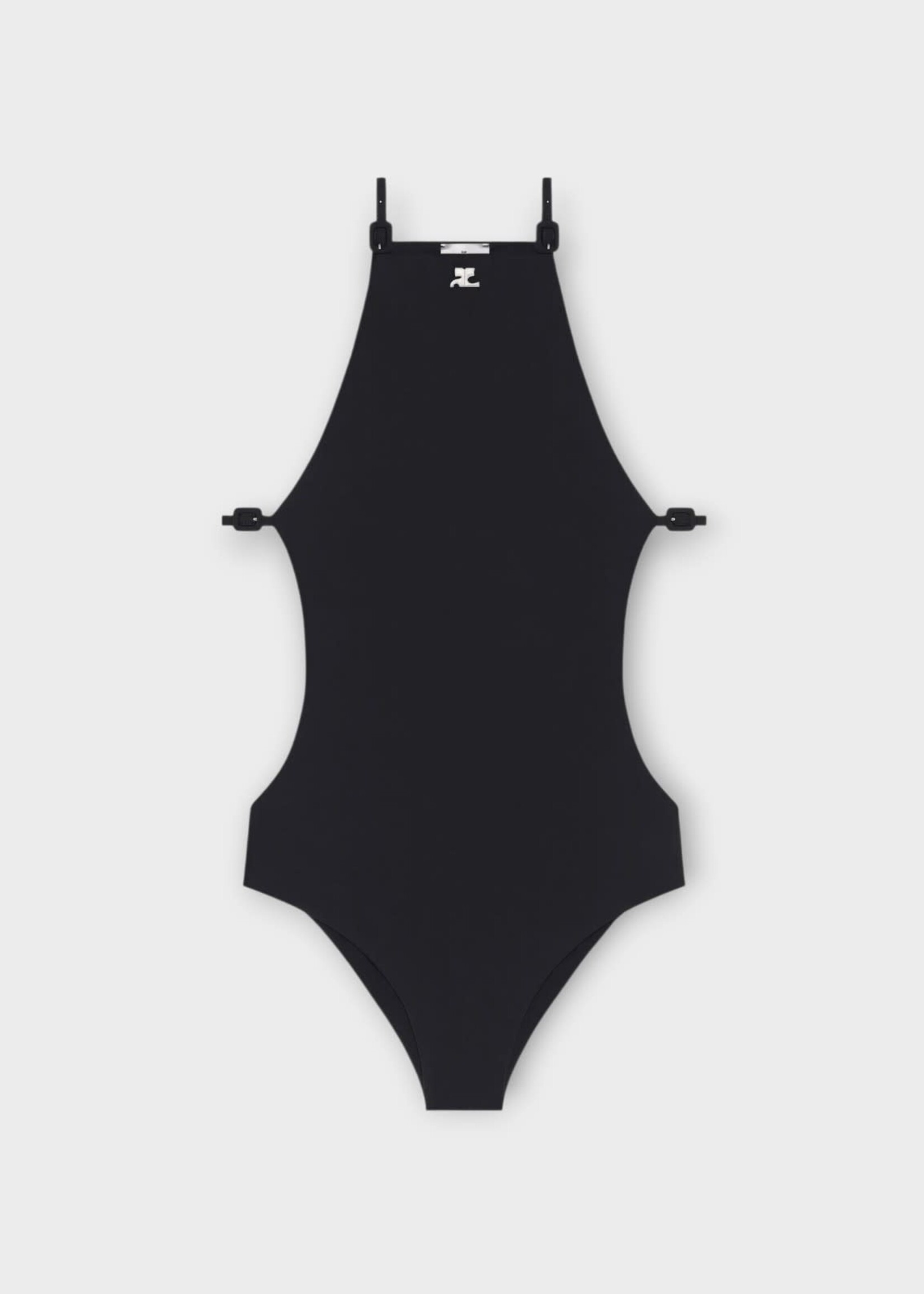 Courreges Courreges Swimwear, Black, Bucklee Cut Out One Piece Swimsuit In Black