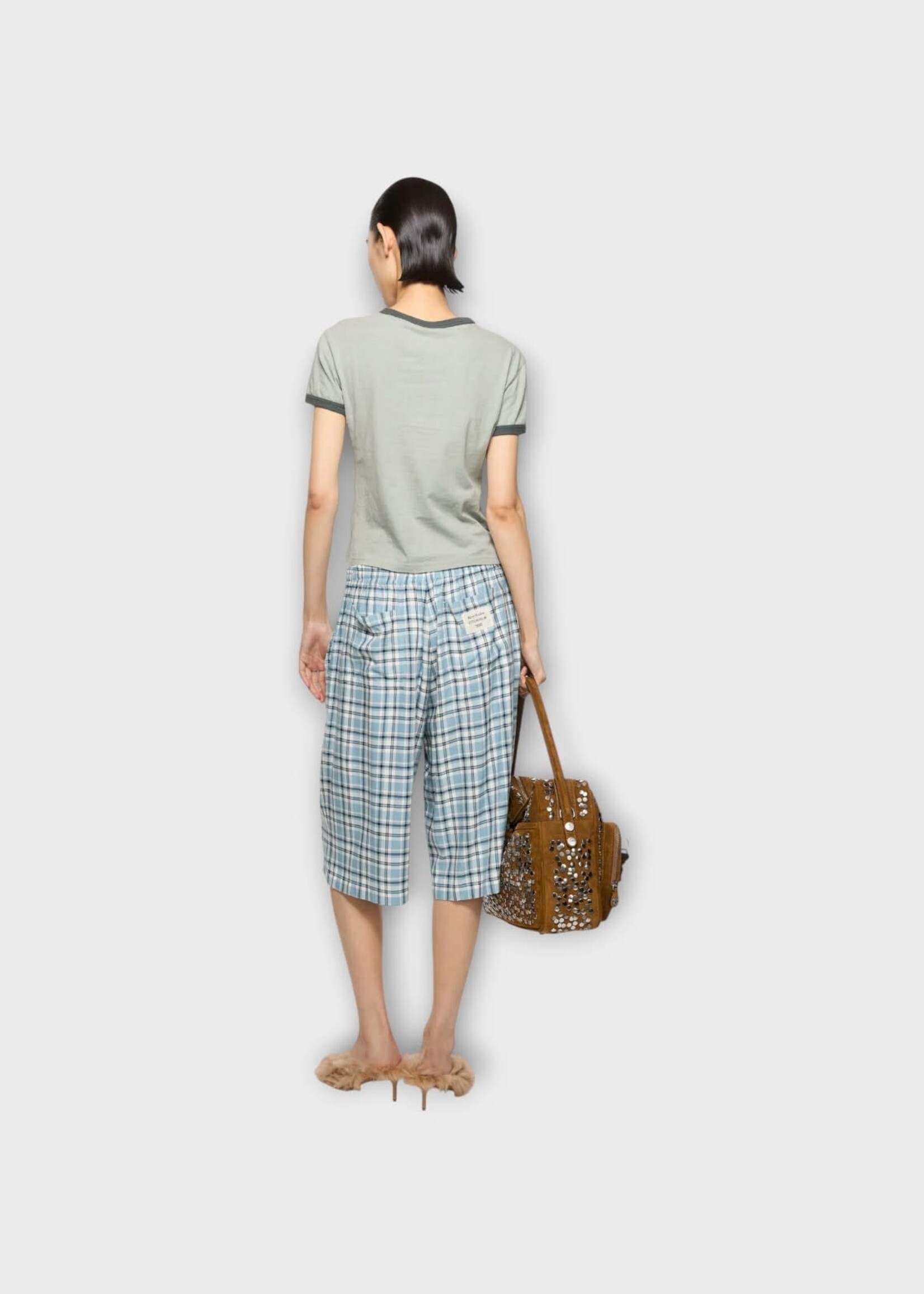 Acne Studio Acne Studio T-Shirt, Print, Cotton Crew Neck T-Shirt In Grey & Red w/ Rose Print