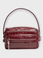 Acne Studio Acne Studio Bag, Red, Camero Party Croco Calf Leather Shoulder Bag In Burgundy