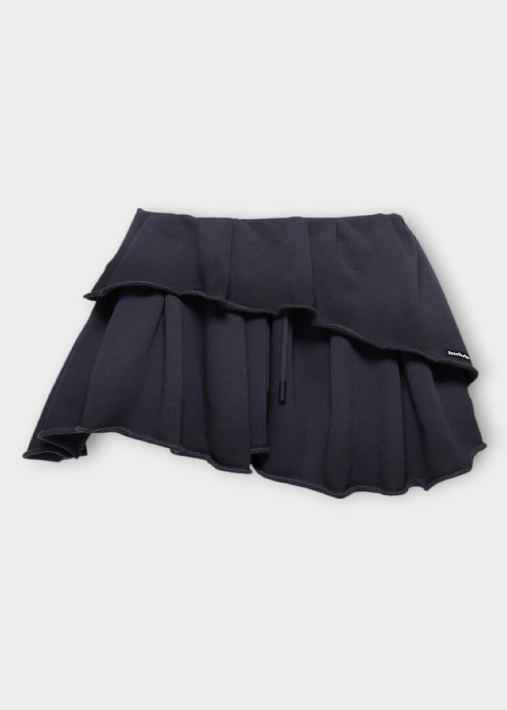 Acne Studio Acne Studio Skirt, Blue, Asymmetric Pleated Mini Skirt In Faded Blue