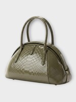 Alaia Alaia Bag, Green, Python Leather Top Handle Small Purse in Military Green