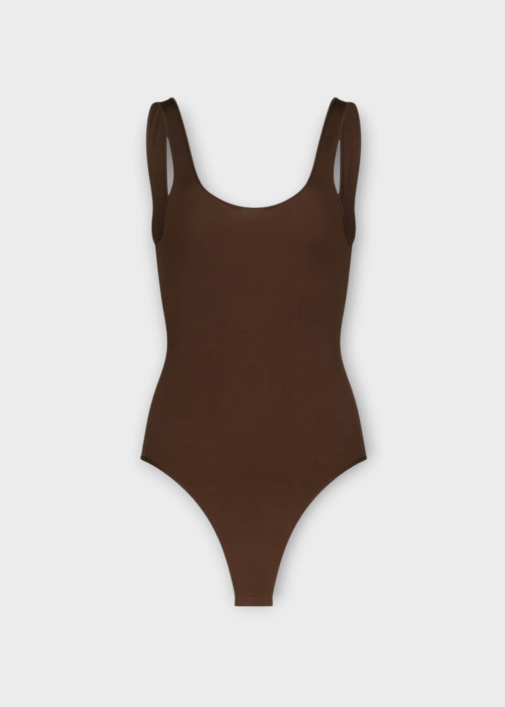Alaia Alaia Top, Brown, Sleeveless Bodysuit in Chocolate
