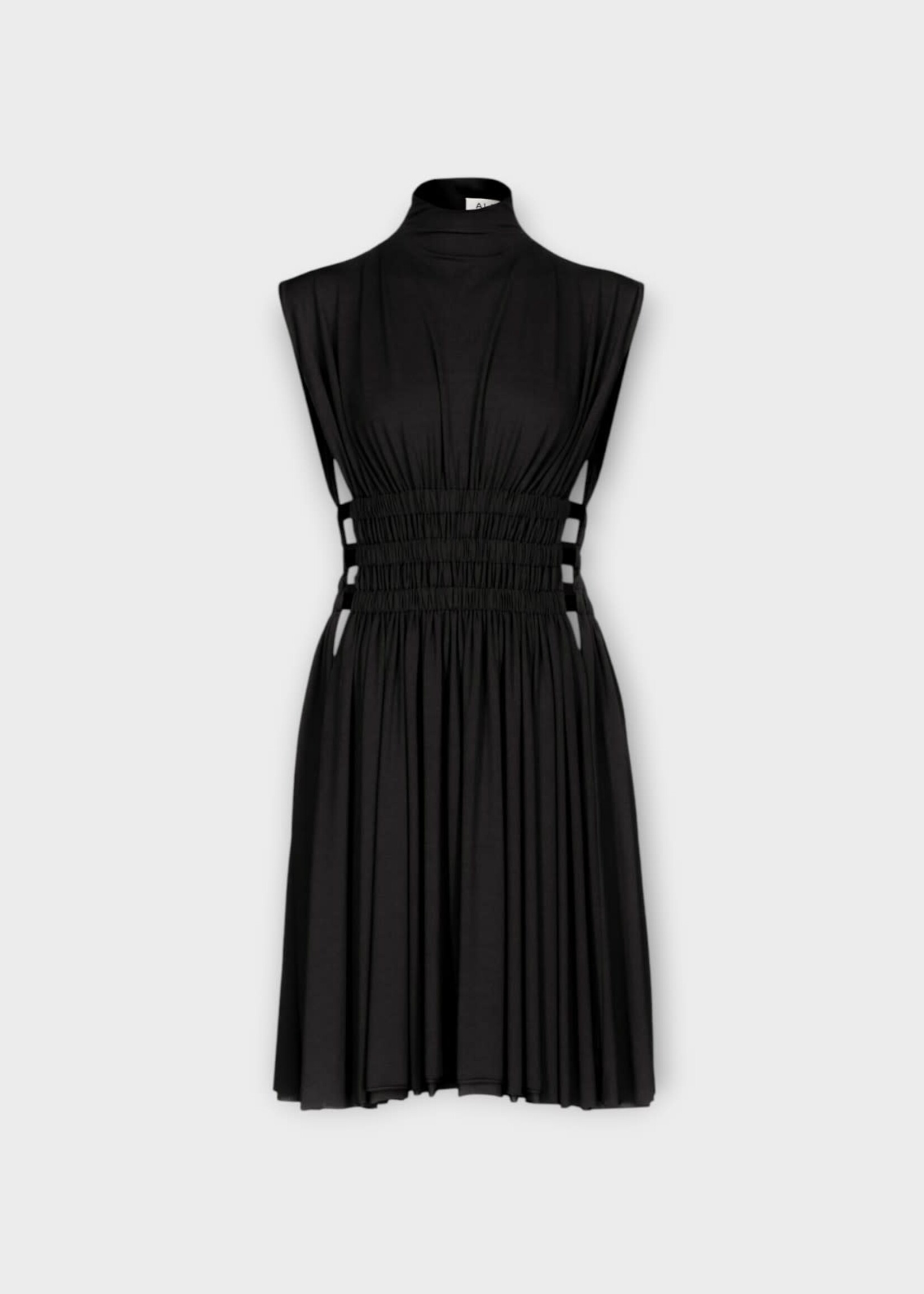 Alaia Alaia Dress, Black, High Collar Backless Fluid Mini Dress