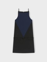 Courreges Courreges Dress, Multi, V-Line Jersey Mini Dress In Midnight Blue & Black #14