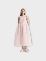 Cecilie Bahnsen Cecilie Bahnsen Dress, Pink, Cbdora Plumeria Sleeveless Long  Dress In Blush Pink w/ Voluminous Skirt