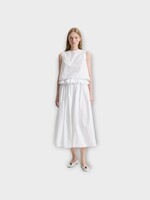 Cecilie Bahnsen Cecilie Bahnsen Skirt, White, Cbdalia Broderie Anglaise Elasticated Skirt In White w/ Ruffled Waist