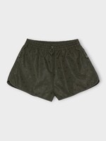 Cecilie Bahnsen Cecilie Bahnsen Shorts, Green, Cbdahana Elastic Waist Iris Jacquard Shorts In Olive w/ Curved Hem