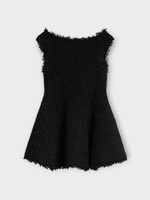 Celine Celine Dress, Black, Knitted Tweed Boat Neck Mini Dress In Black
