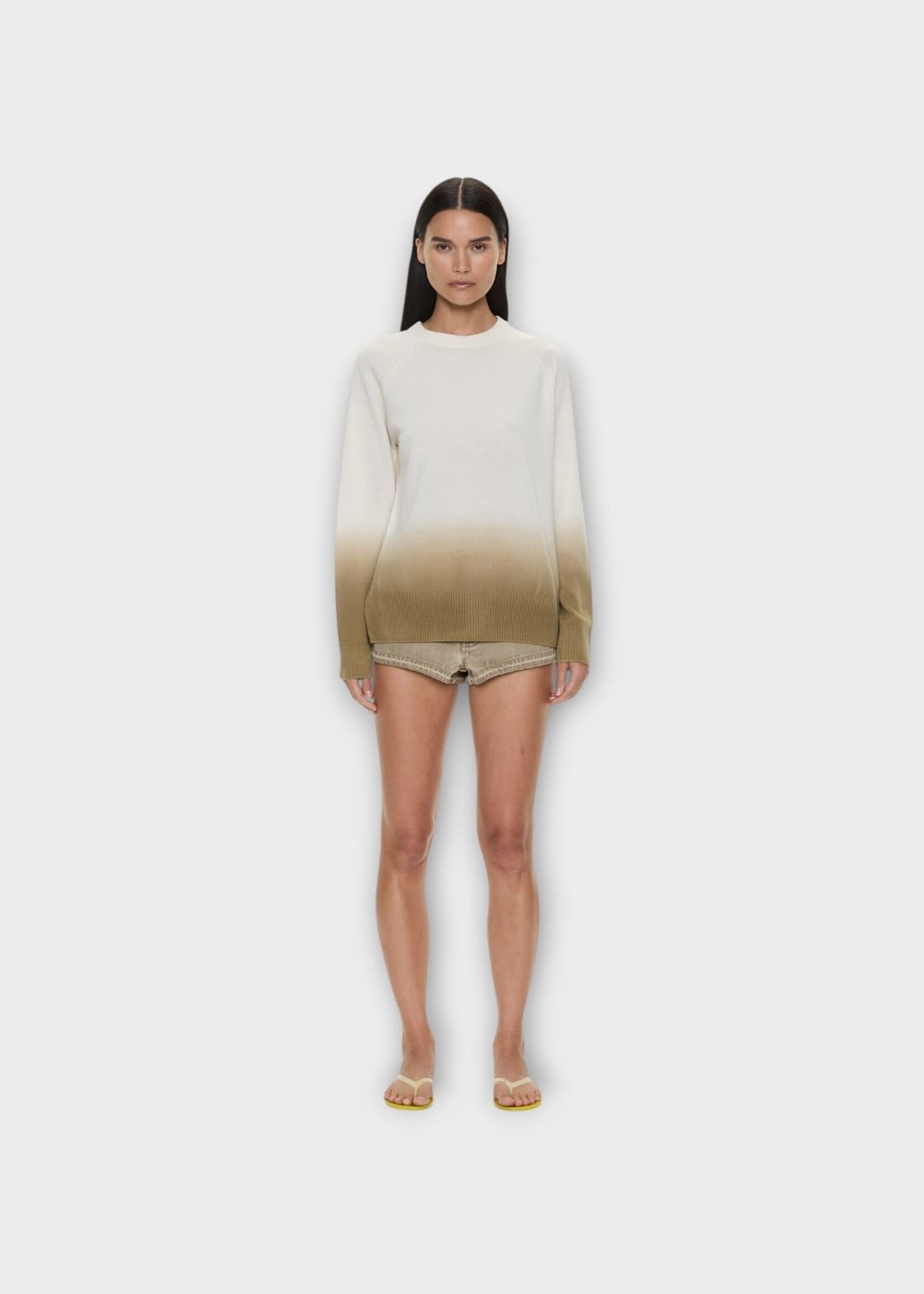 Christopher Esber Christopher Esber Knitwear, Multi, Ombre Monument Cashmere Sweater In Chalk & Shore