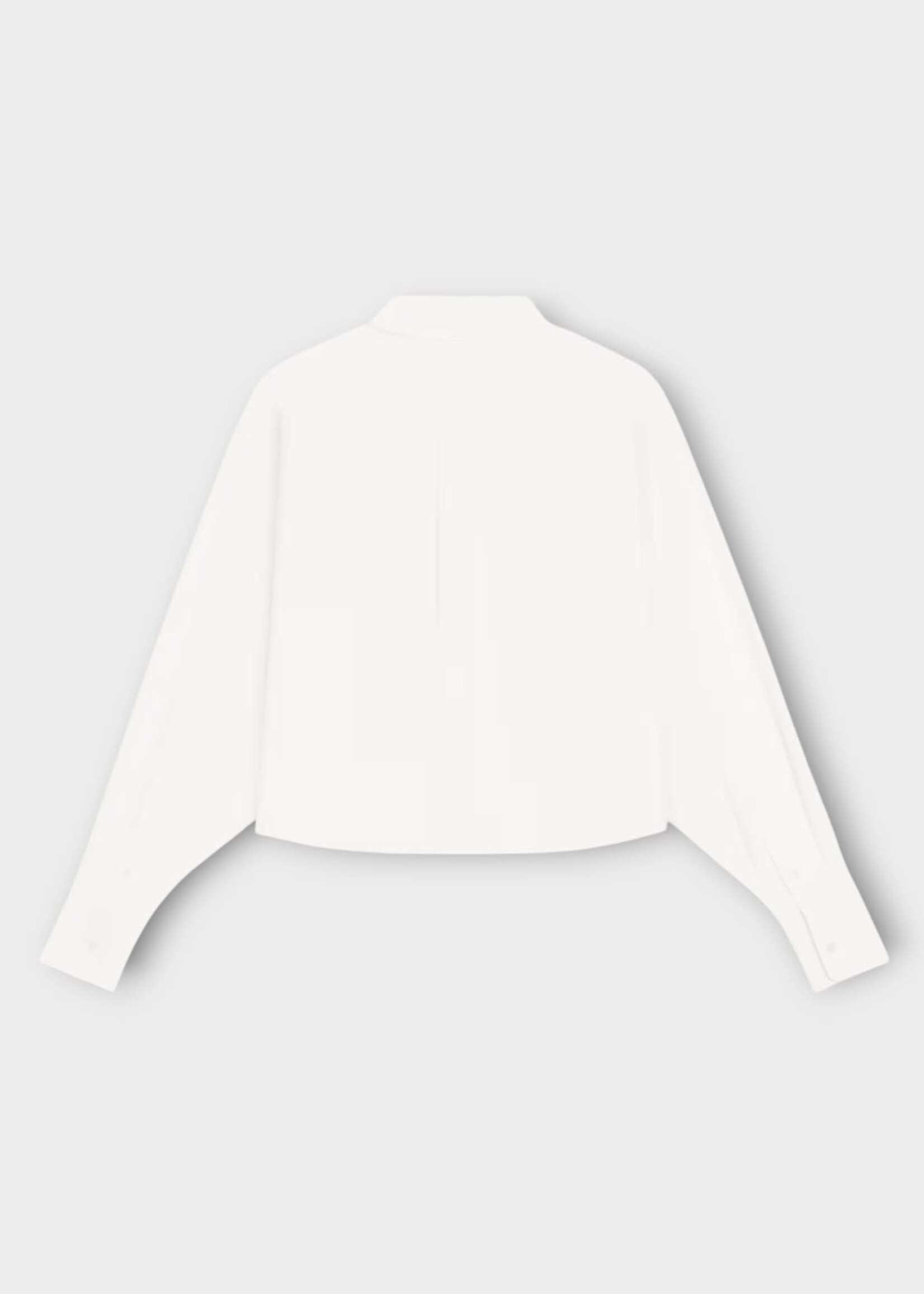 Celine Celine Shirt, White, Cropped Shirt Cotton Poplin In White