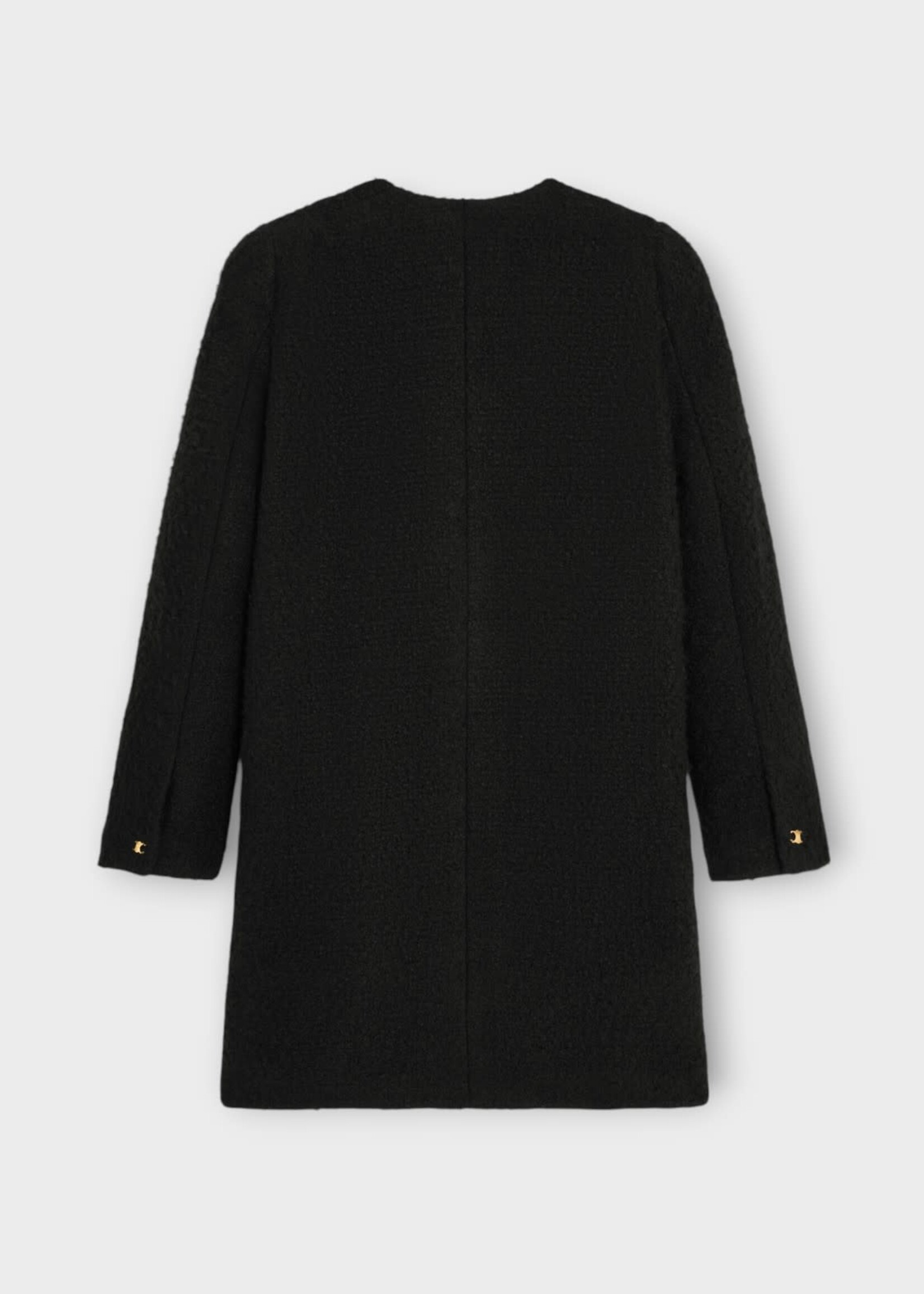 Celine Celine Coat, Black, Maggie Cashmere & Wool Natte Coat In Black w/ Patch Pockets