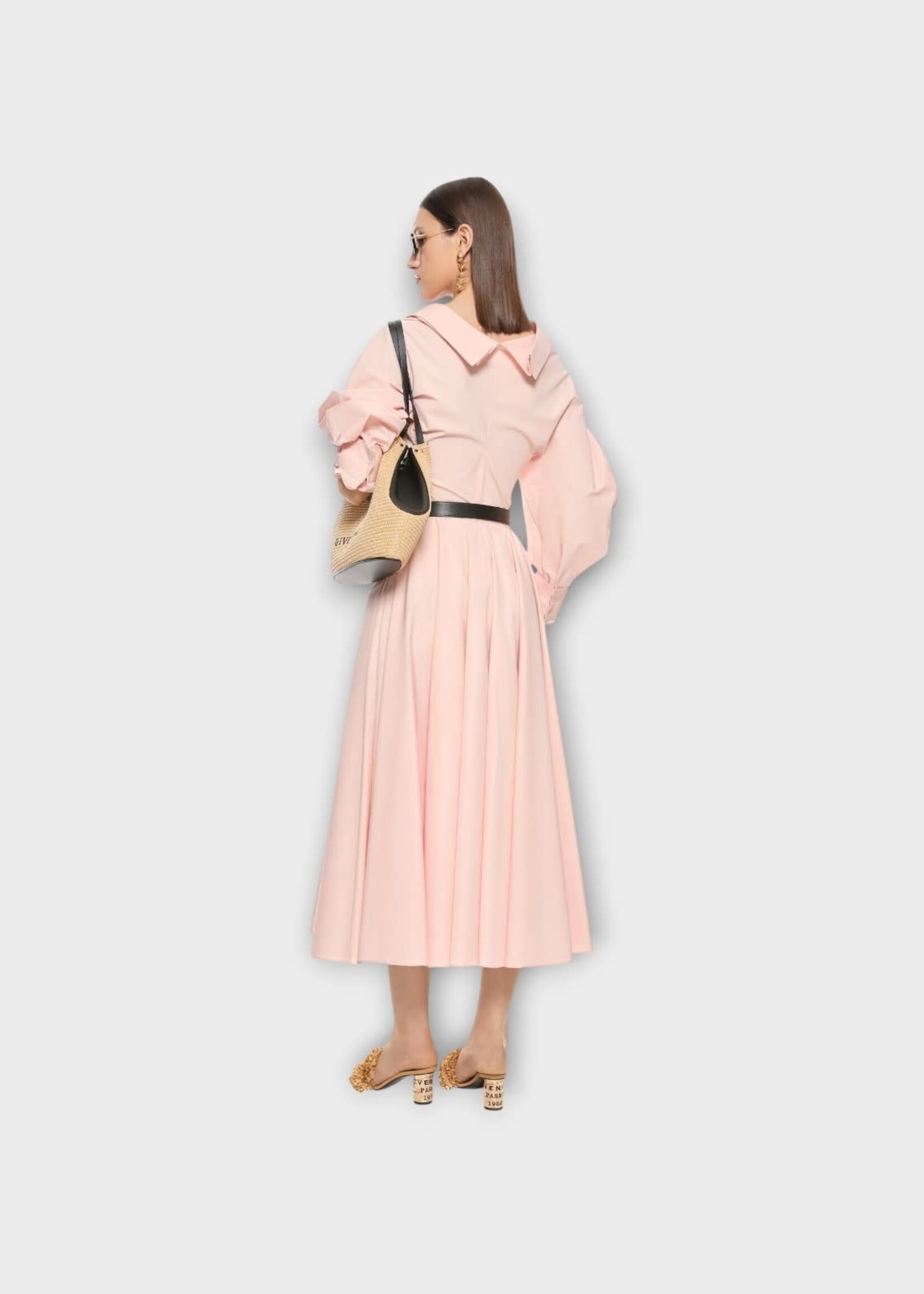 Givenchy Givenchy Skirt, Pink, Poplin Circular Long Skirt In Silk Pink