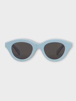 Celine Celine Sunglasses, Blue, Triomphe Mini 01 Round Acetate Frame In Grey Blue w/ Smoke Lenses
