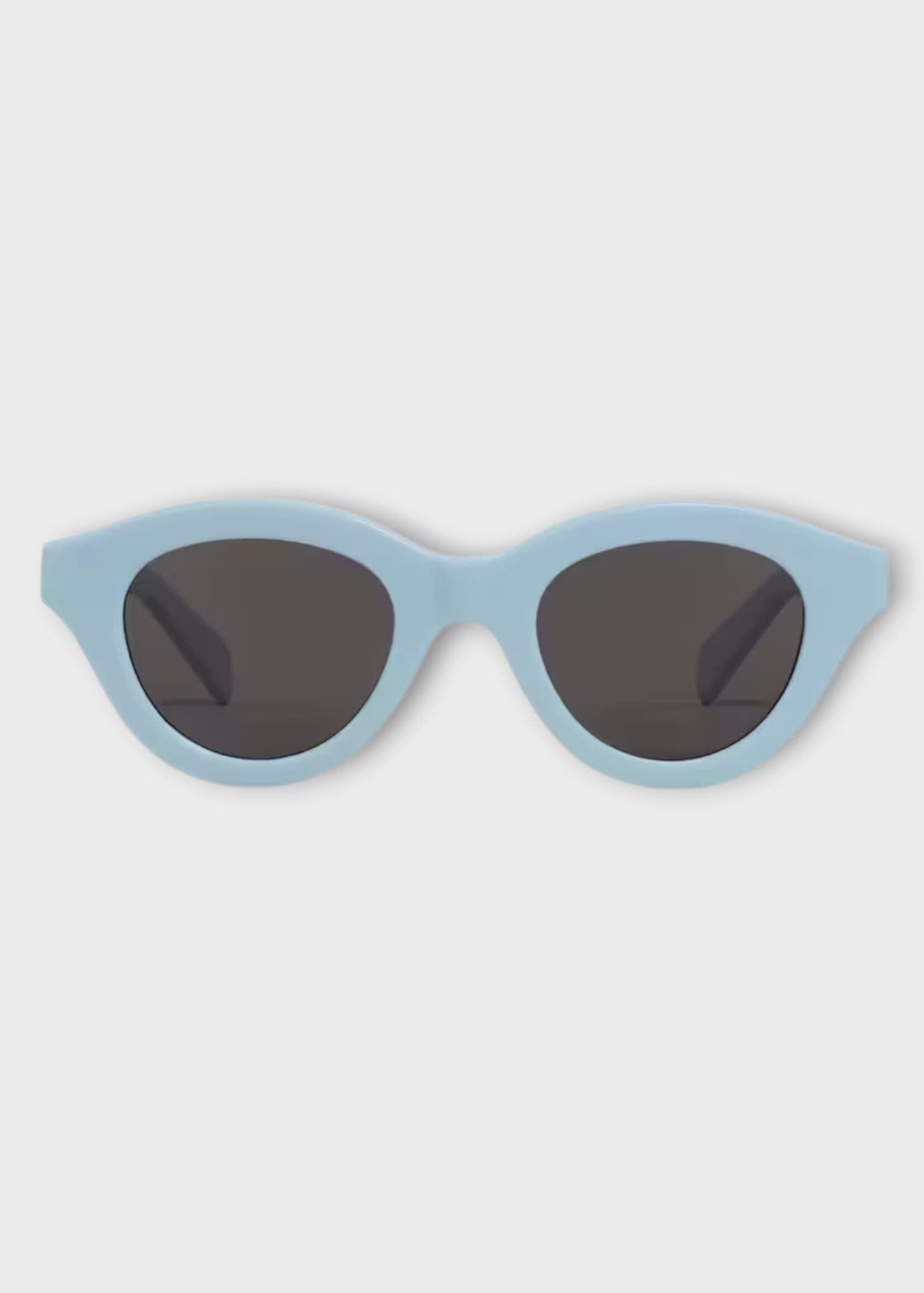 Celine Celine Sunglasses, Blue, Triomphe Mini 01 Round Acetate Frame In Grey Blue w/ Smoke Lenses