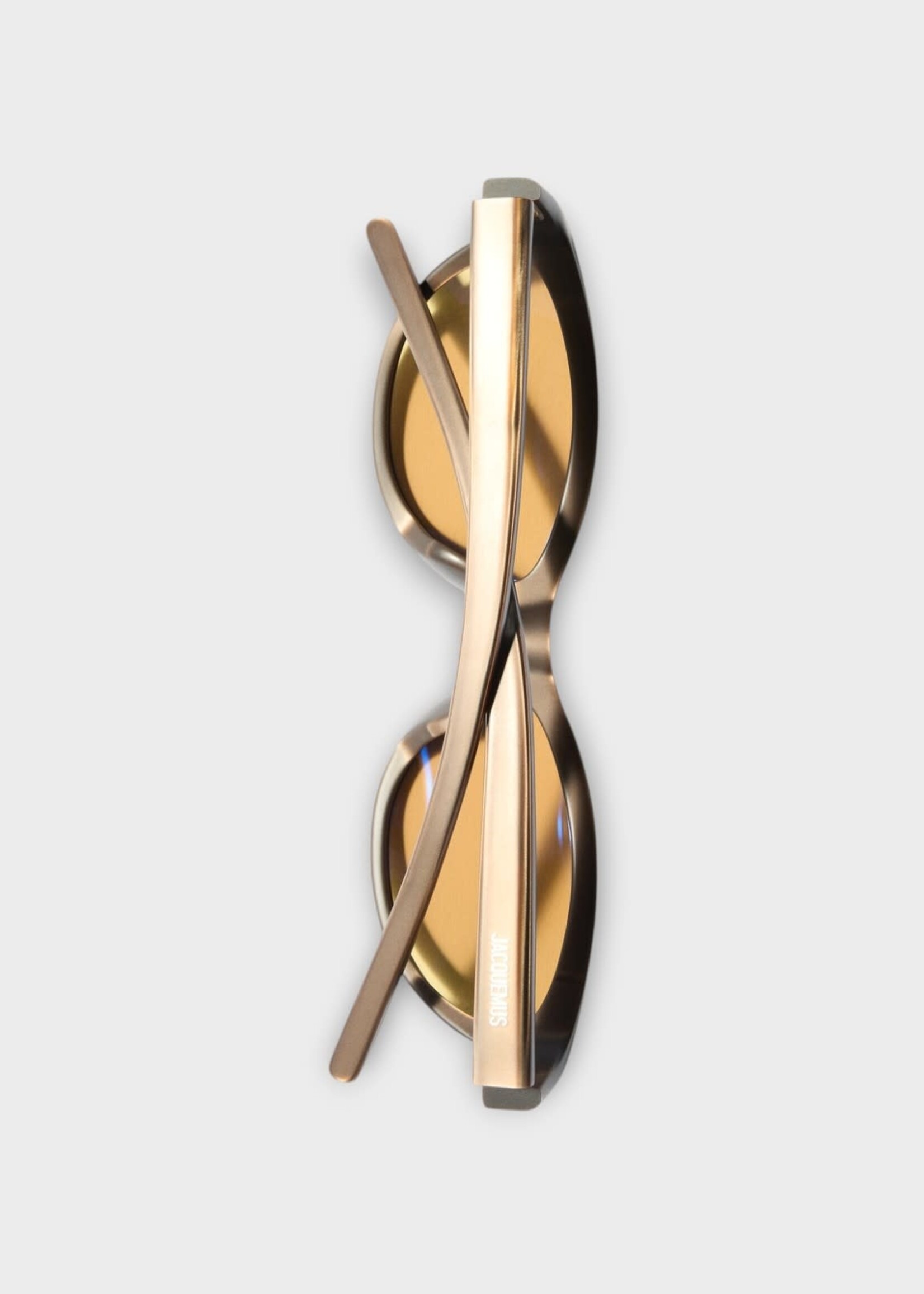Jacquemus Jacquemus Sunglasses, Brown, Les Lunettes Curvo In Dark Brown Matt