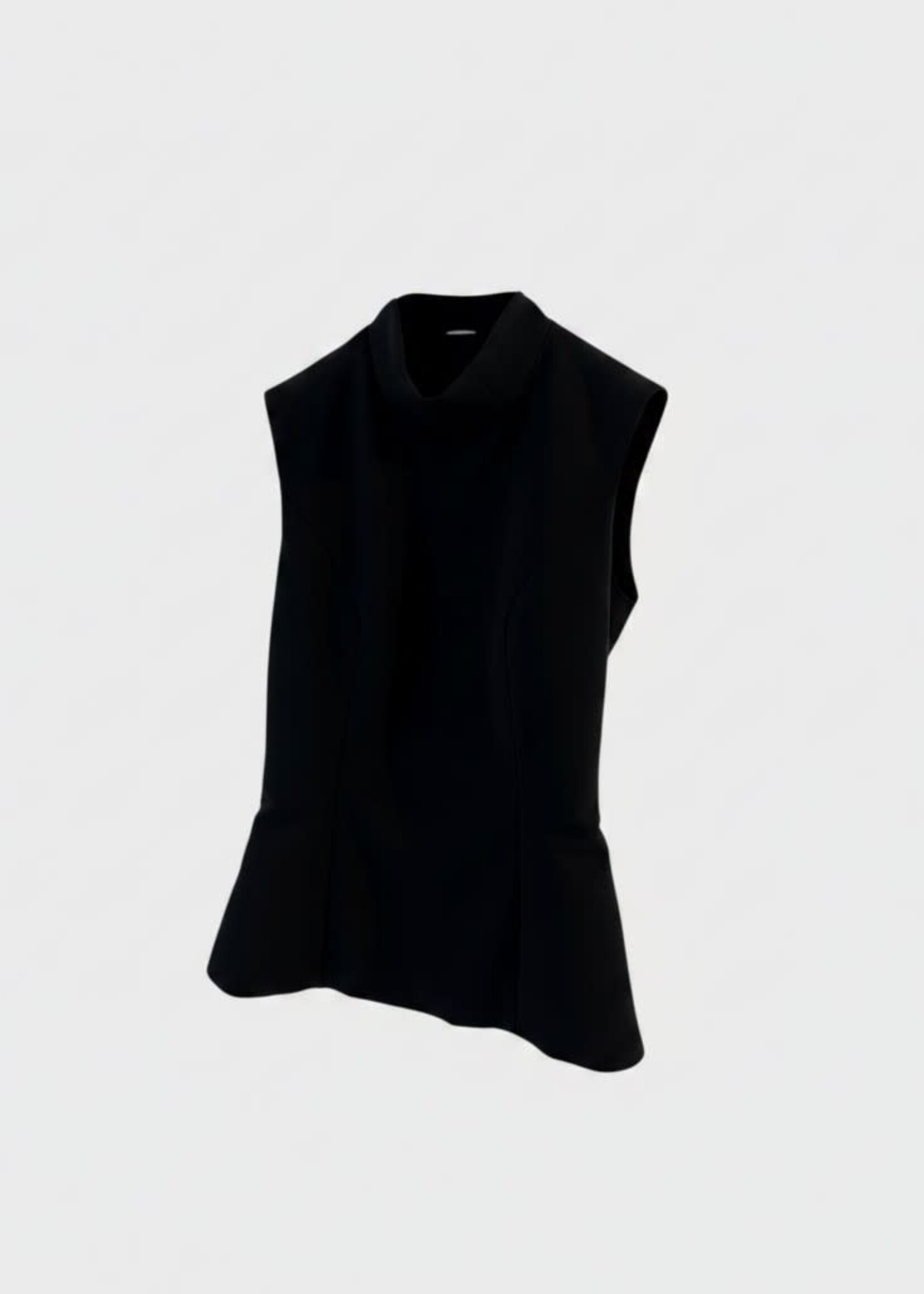 Marie Adam-Leenaerdt Marie Adam-Leenaerdt Top, Black, Velvet High Neck Sleeveless Body Top