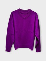 Marie Adam-Leenaerdt Marie Adam-Leenaerdt Knitwear, Purple, Merino Wool Dual Neck Knitwear In Violet #17