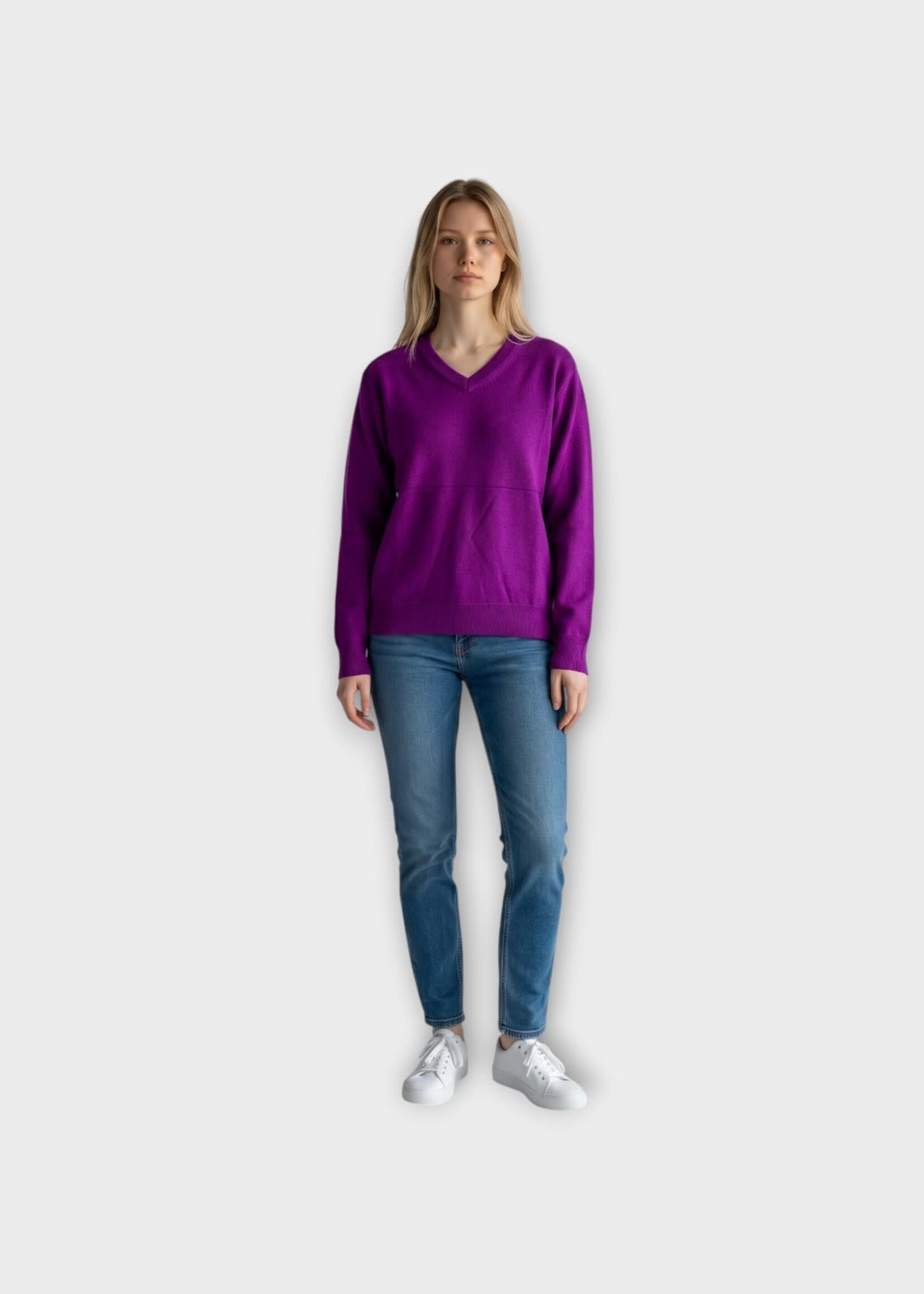 Marie Adam-Leenaerdt Marie Adam-Leenaerdt Knitwear, Purple, Merino Wool Dual Neck Knitwear In Violet #17