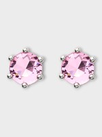Marie Adam-Leenaerdt Marie Adam-Leenaerdt Earrings, Pink, Tbc Stud Set Earrings In Brass w/ Pink Crystal #1