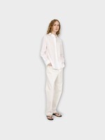 Partow Partow Shirt, White, Bryant Cotton Poplin Long Sleeve Shirt