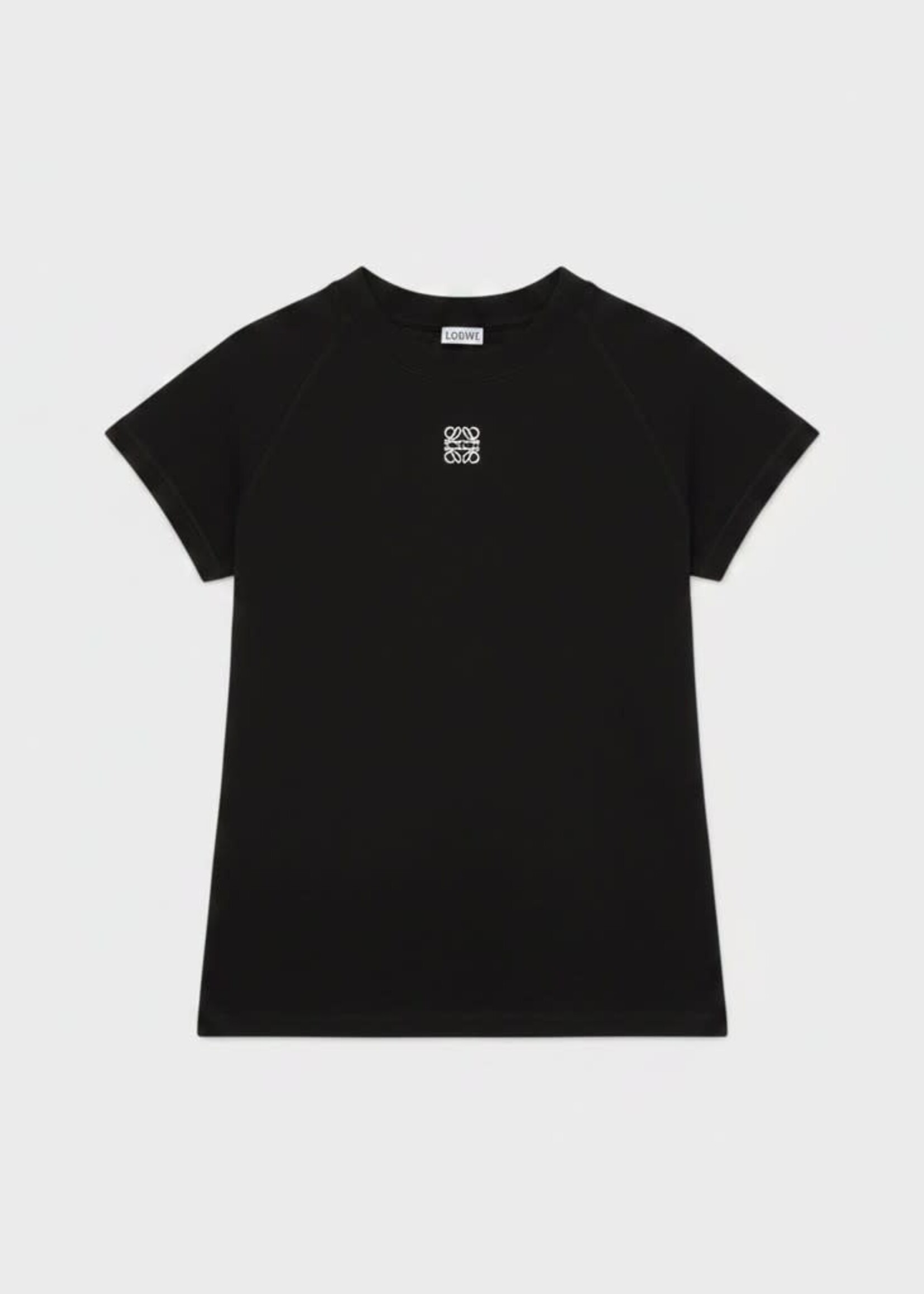 Loewe Loewe T-Shirt, Black, Cotton Small Fit Crew Neck T-Shirt In Black w/ Logo Embroidery