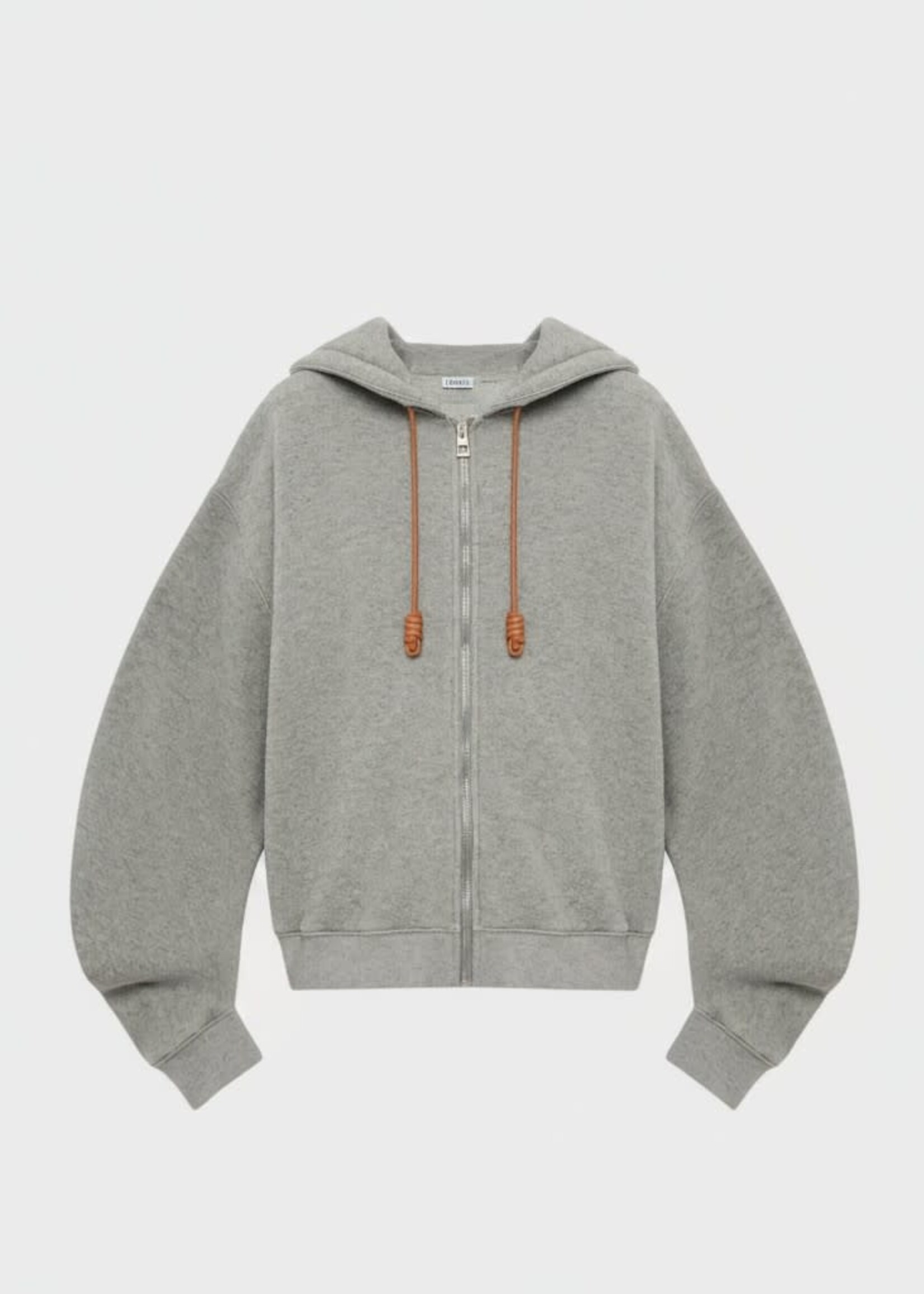 Loewe Loewe Sweatshirt, Grey, Flamenco Cotton & Cashmere Zipped Hoodie In Grey w/ Logo Embroidery