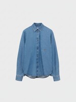 Loewe Loewe Shirt, Blue, Oversized Denim Shirt In Light Blue