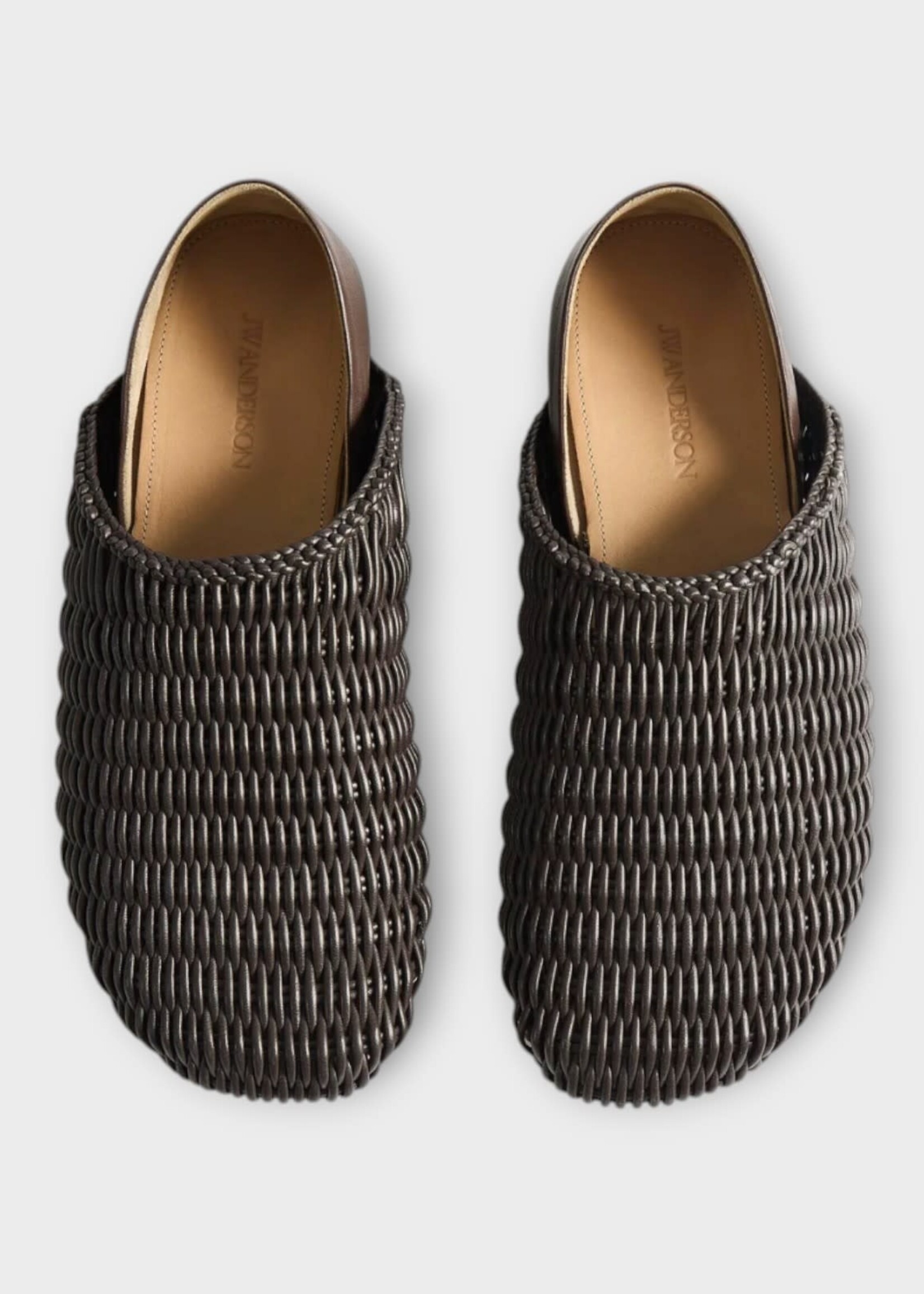 J.W. Anderson J.W.Anderson Slippers, Brown, Leather Slipper Mule In Chocolate Brown