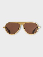 J.W.Anderson J.W.Anderson Sunglasses, Gold, Jwa05-Aviator Titanium Frame In Gold