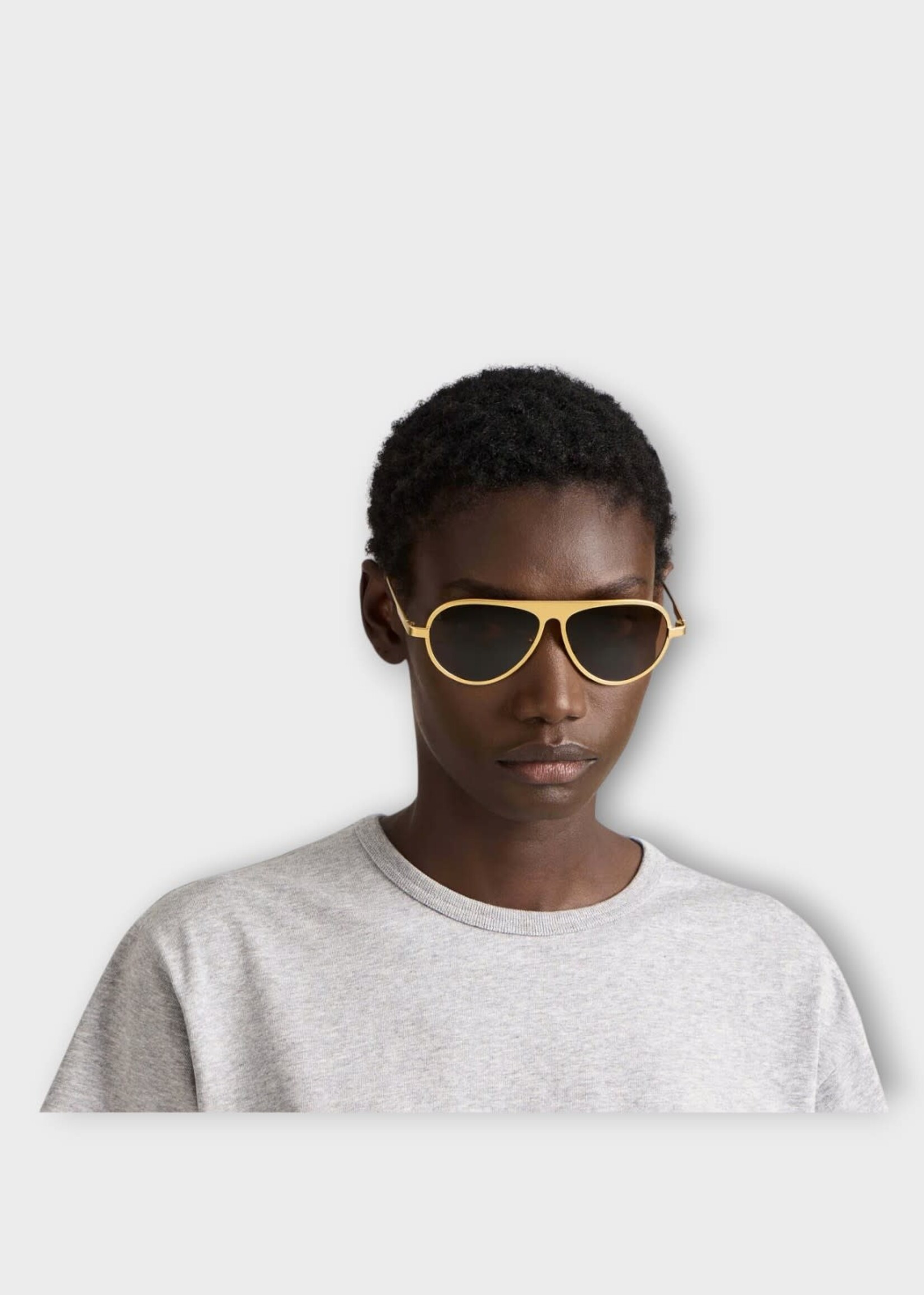 J.W. Anderson J.W.Anderson Sunglasses, Gold, Jwa05-Aviator Titanium Frame In Gold