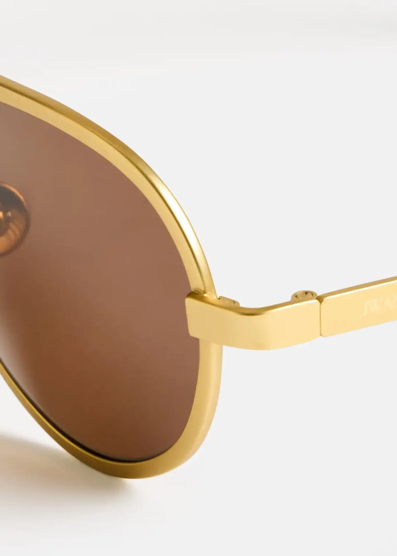 J.W. Anderson J.W.Anderson Sunglasses, Gold, Jwa05-Aviator Titanium Frame In Gold