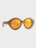 J.W.Anderson J.W.Anderson Sunglasses, Multi, Jwa07-Bumper Mirror Lenses In Khaki & Bordeaux