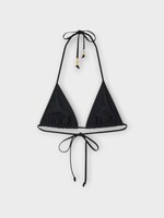 J.W. Anderson J.W.Anderson Swimwear, Multi, Side Tie Triangle Bikini Top In Black & Orange