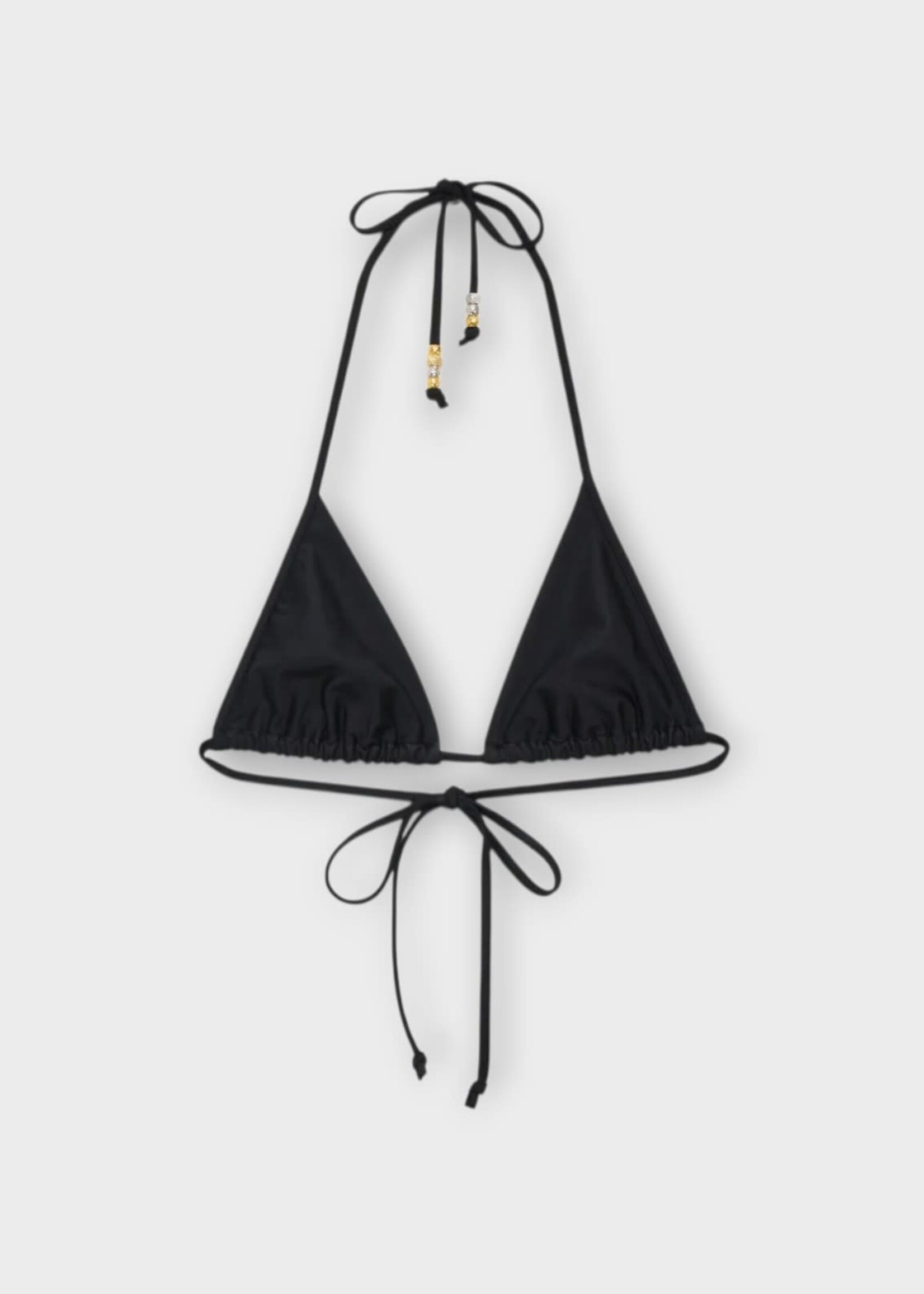 J.W. Anderson J.W.Anderson Swimwear, Multi, Side Tie Triangle Bikini Top In Black & Orange