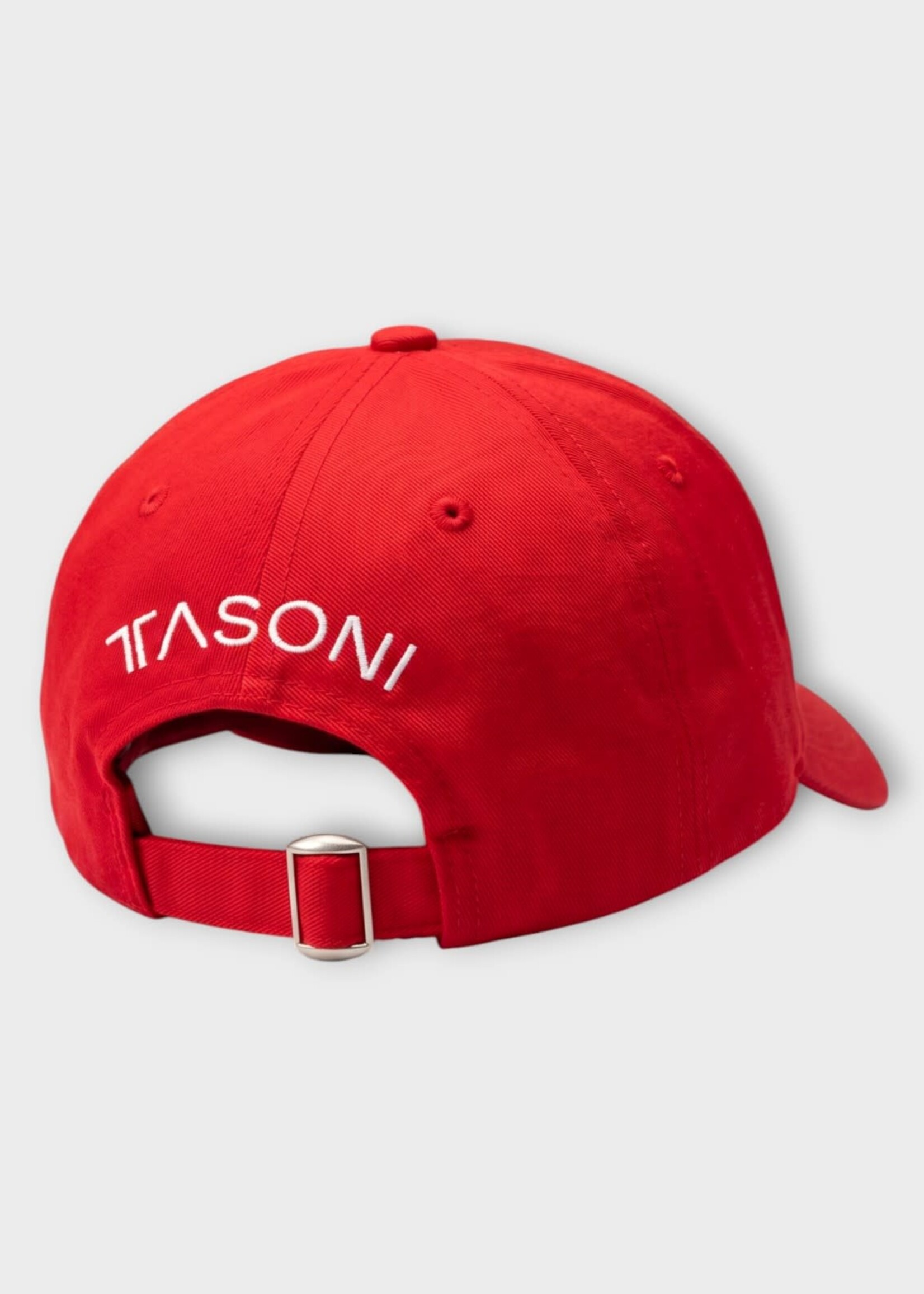 Tasoni Tasoni Hat, Red, Mitchell Anderson x Tasoni Baseball Cap In Red w/ "Join" Embroidery