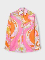 Pucci Pucci Shirt, Print, Cotton Classic Shirt In Multicolor w/ Orchidee Print