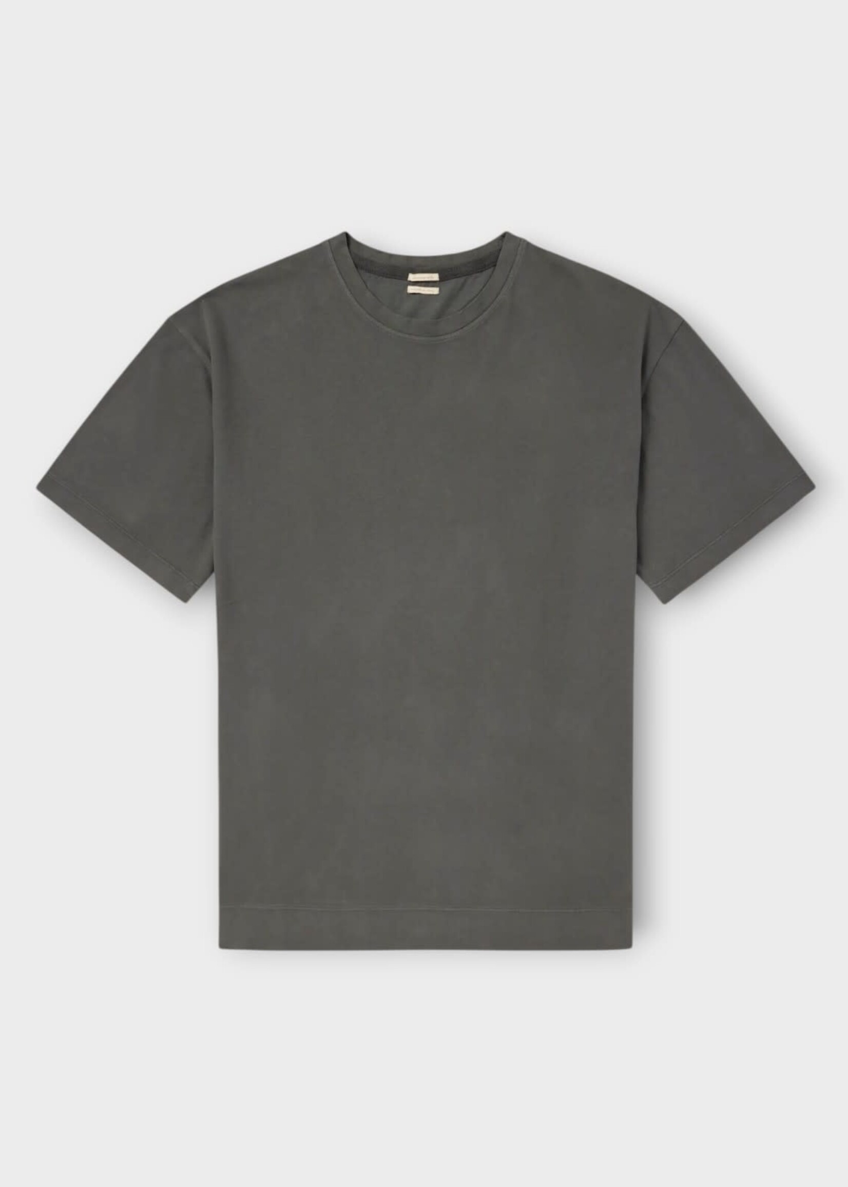 Massimo Alba Massimo Alba T-Shirt, Grey, Nevis Cotton Jersey Crew Neck In Smoky Grey